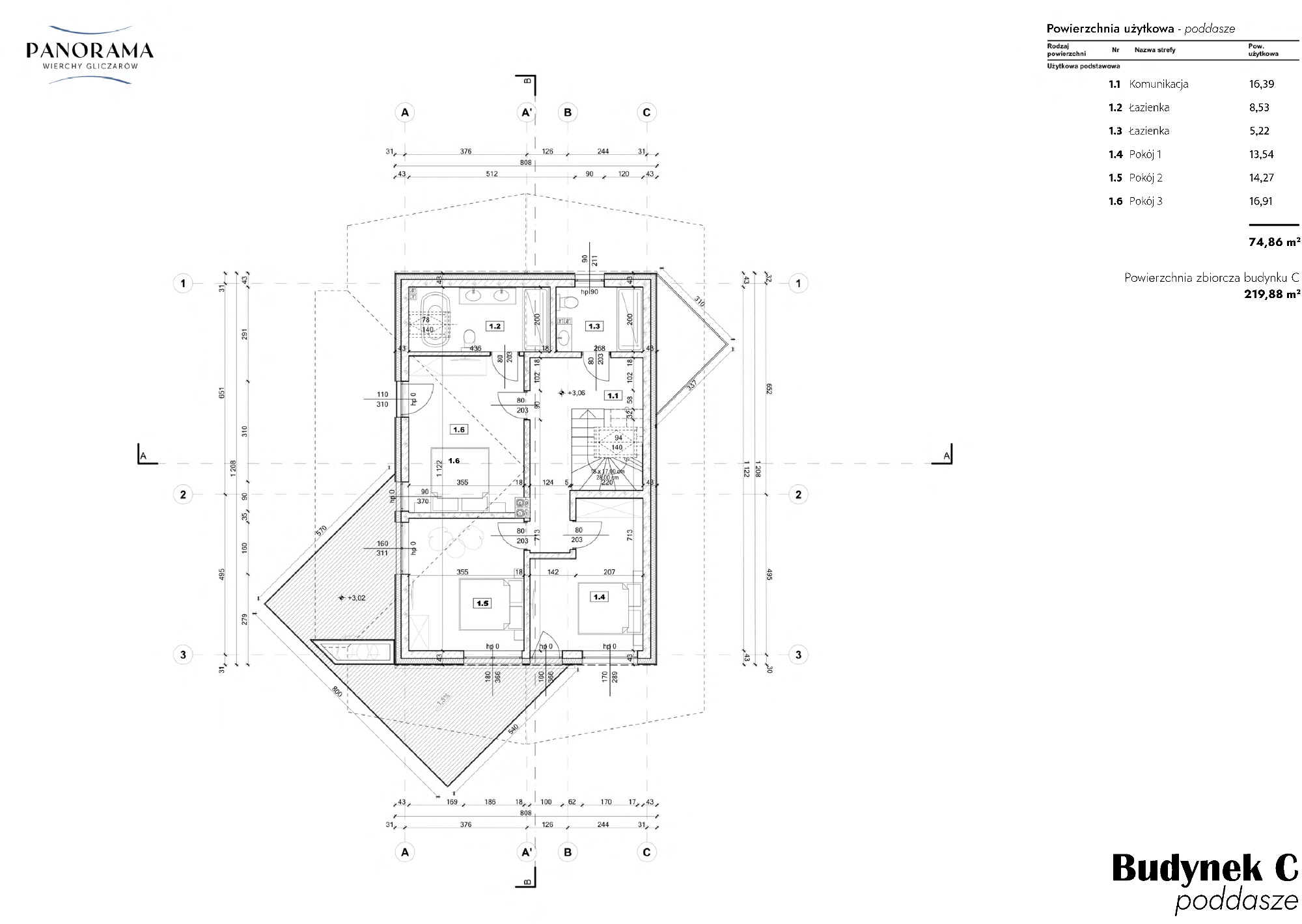 Dom i rezydencja 219,88 m², oferta nr C, Panorama Wierchy, Gliczarów Górny, ul. Iwan-idx