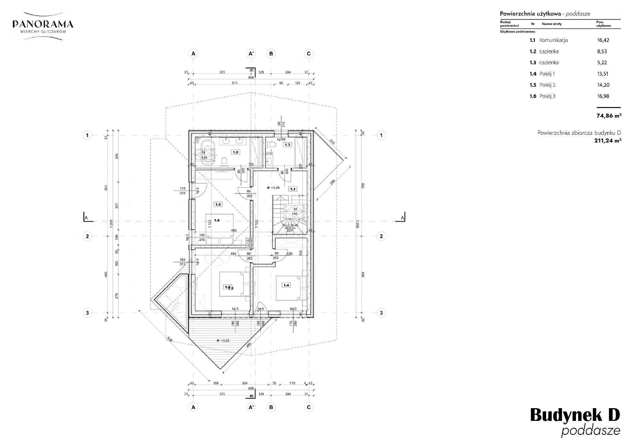 Dom 211,24 m², oferta nr D, Panorama Wierchy, Gliczarów Górny, ul. Iwan-idx