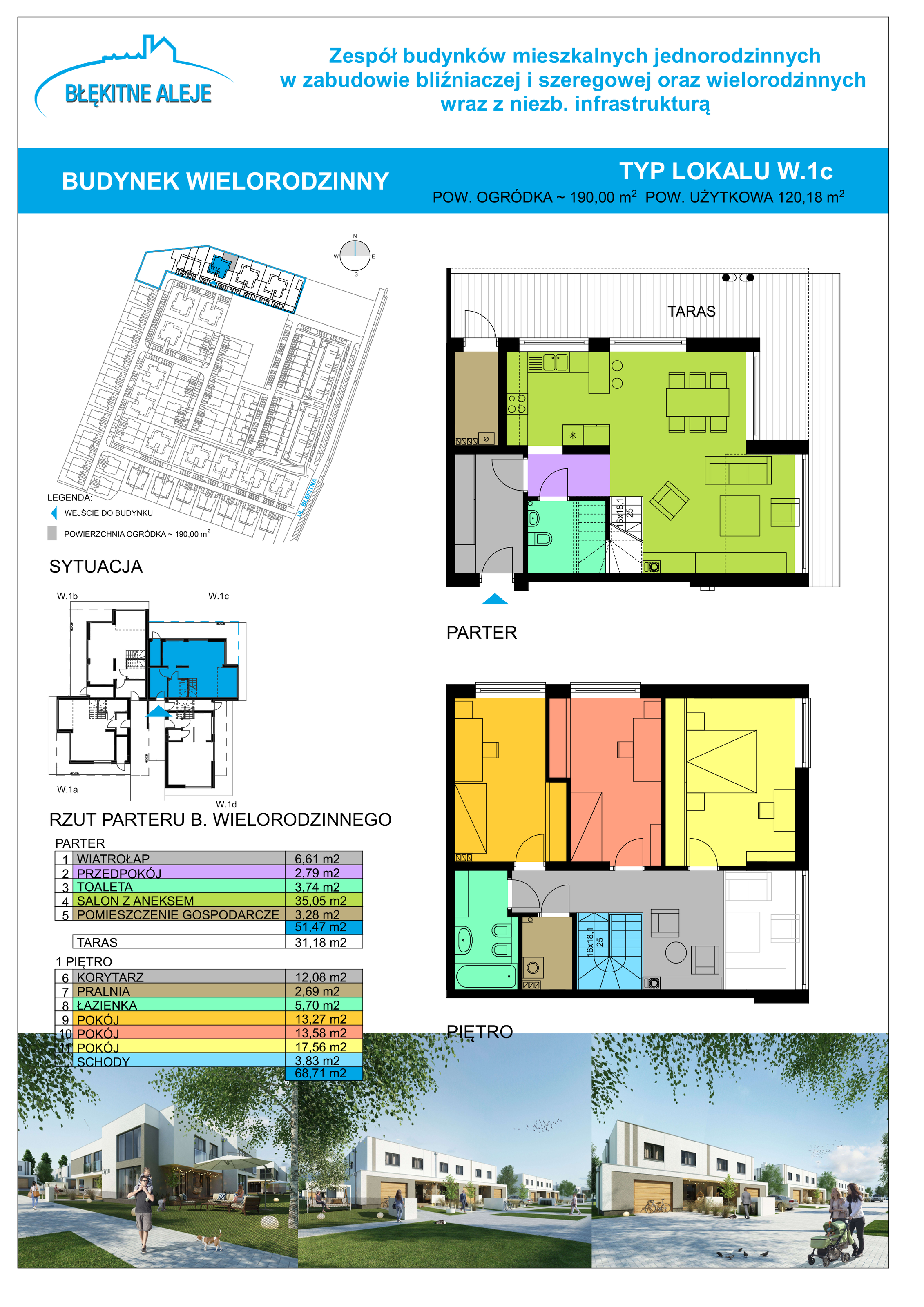 Dom 120,18 m², oferta nr W1C, Błękitne Aleje, Bielany Wrocławskie, ul. Błękitna-idx