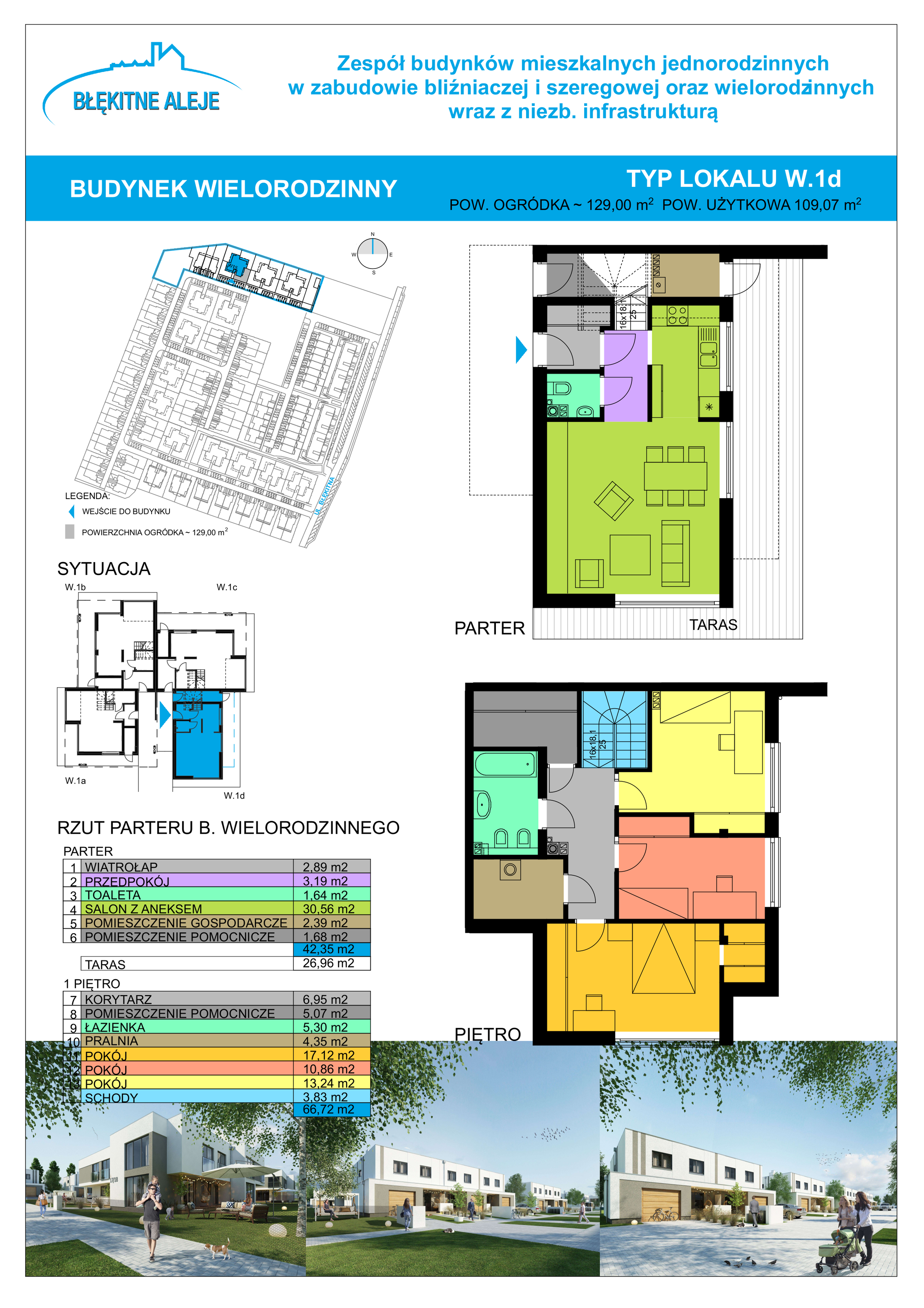 Dom 109,07 m², oferta nr W1D, Błękitne Aleje, Bielany Wrocławskie, ul. Błękitna-idx