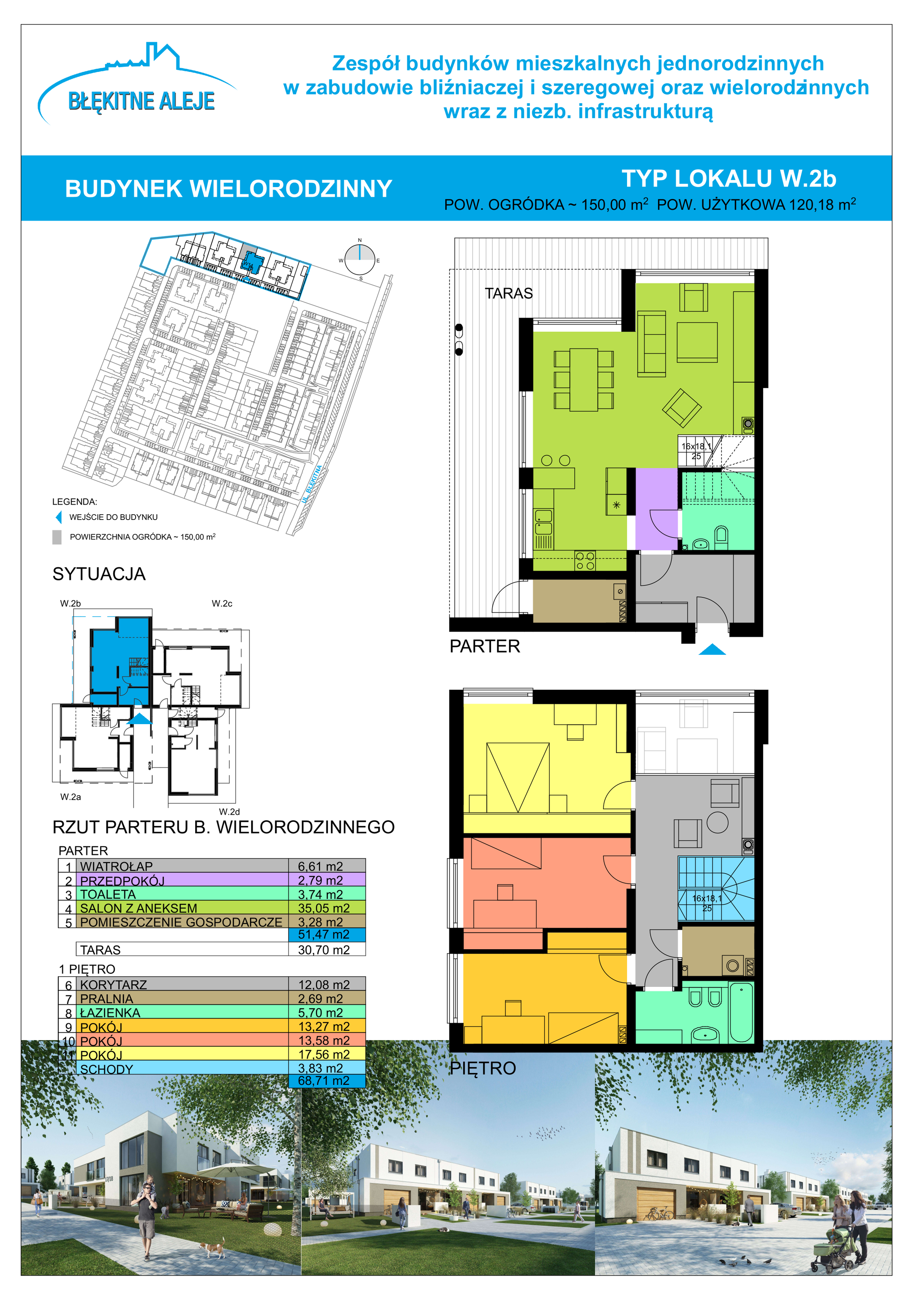 Dom 120,18 m², oferta nr W2B, Błękitne Aleje, Bielany Wrocławskie, ul. Błękitna-idx