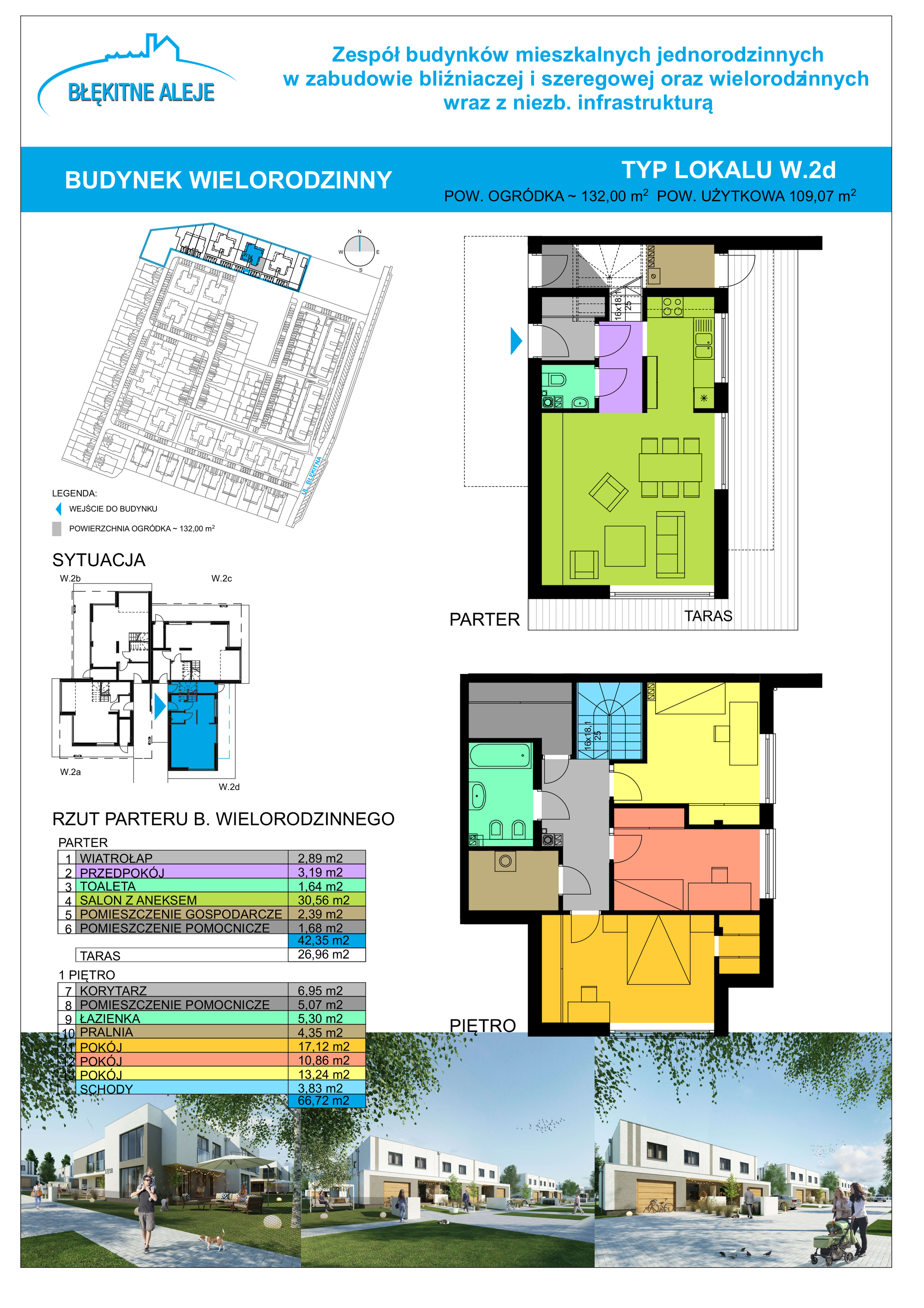 Dom 109,07 m², oferta nr W2D, Błękitne Aleje, Bielany Wrocławskie, ul. Błękitna-idx