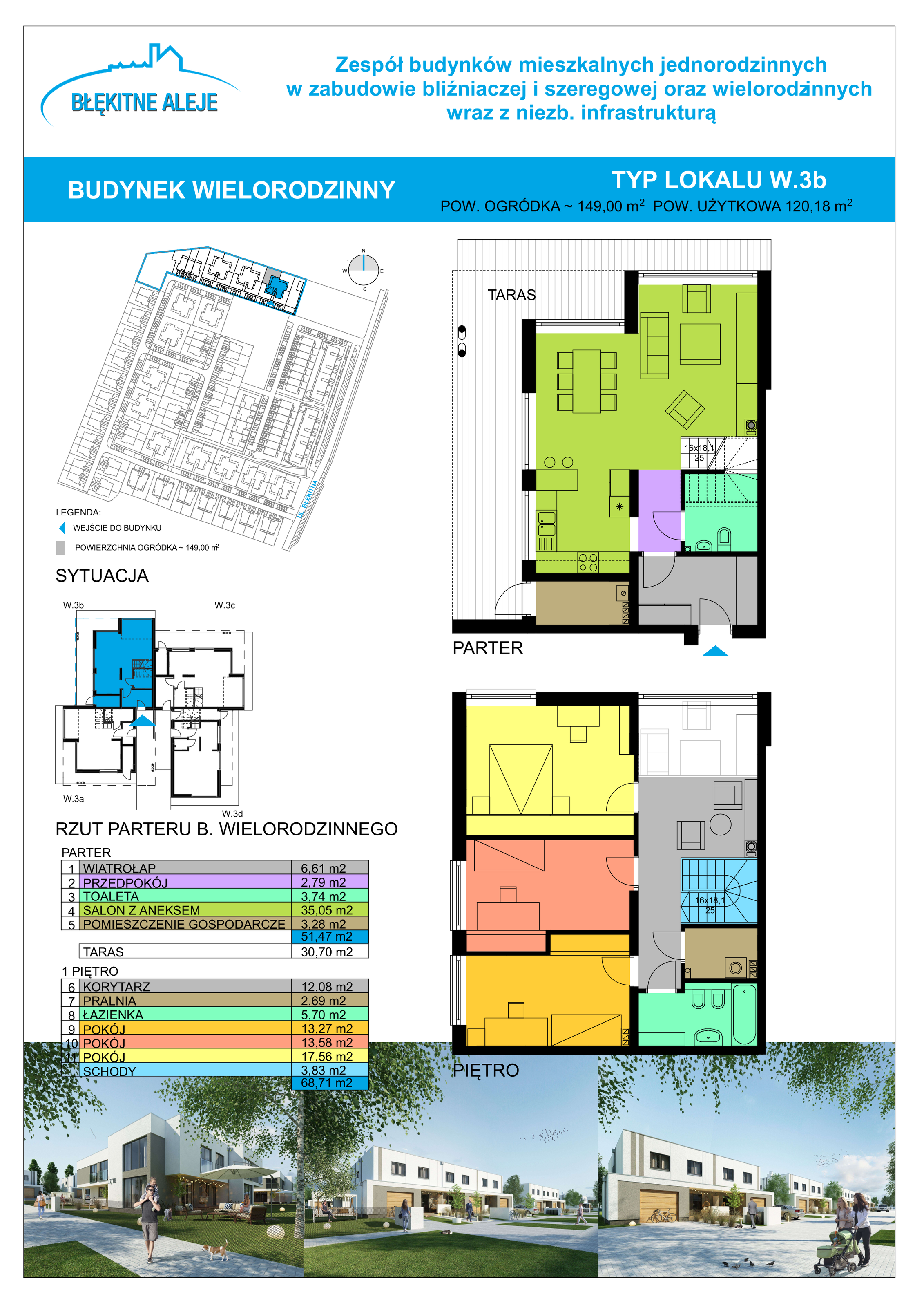 Dom 120,18 m², oferta nr W3B, Błękitne Aleje, Bielany Wrocławskie, ul. Błękitna-idx