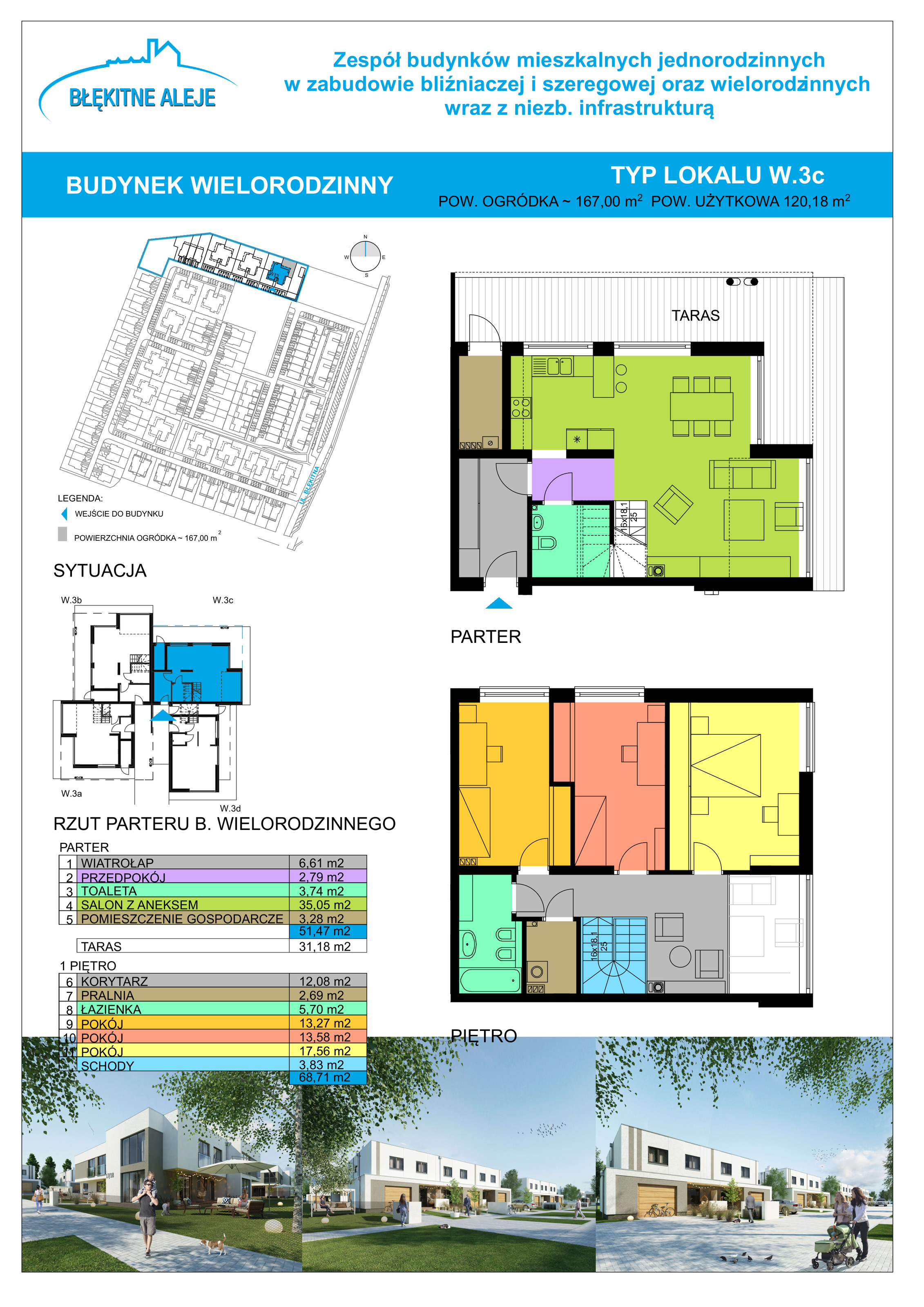 Dom 120,18 m², oferta nr W3C, Błękitne Aleje, Bielany Wrocławskie, ul. Błękitna-idx