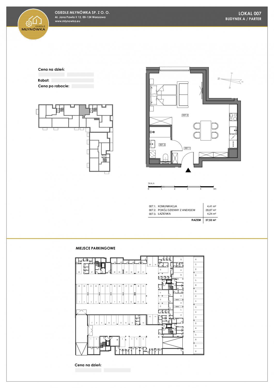 Mieszkanie 37,52 m², parter, oferta nr A.007, Osiedle Młynówka, Jelenia Góra, ul. Pijarska-idx