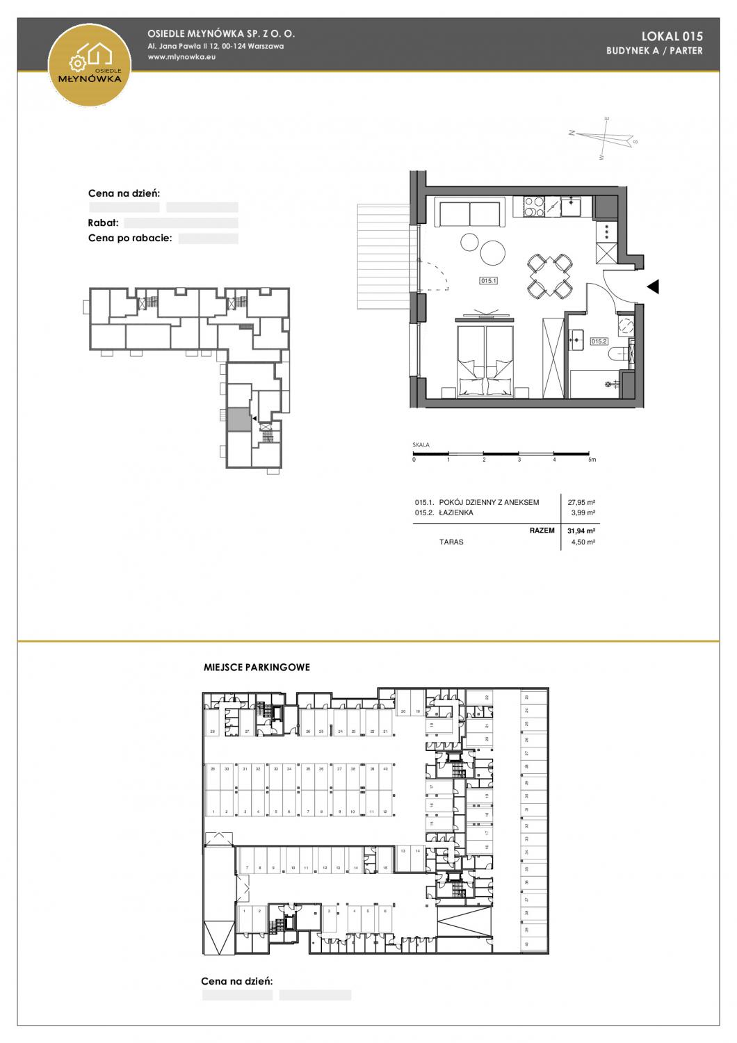 Apartament 31,94 m², parter, oferta nr A.015, Osiedle Młynówka, Jelenia Góra, ul. Pijarska-idx