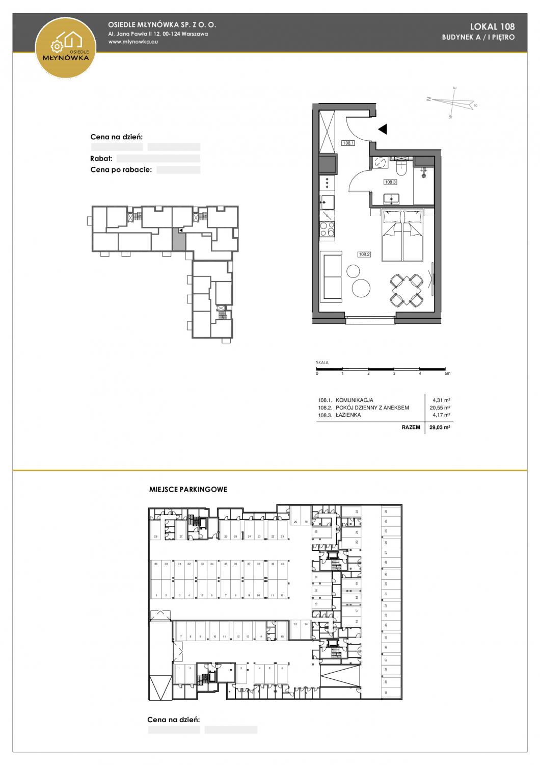 Apartament 29,03 m², parter, oferta nr A.108, Osiedle Młynówka, Jelenia Góra, ul. Pijarska-idx