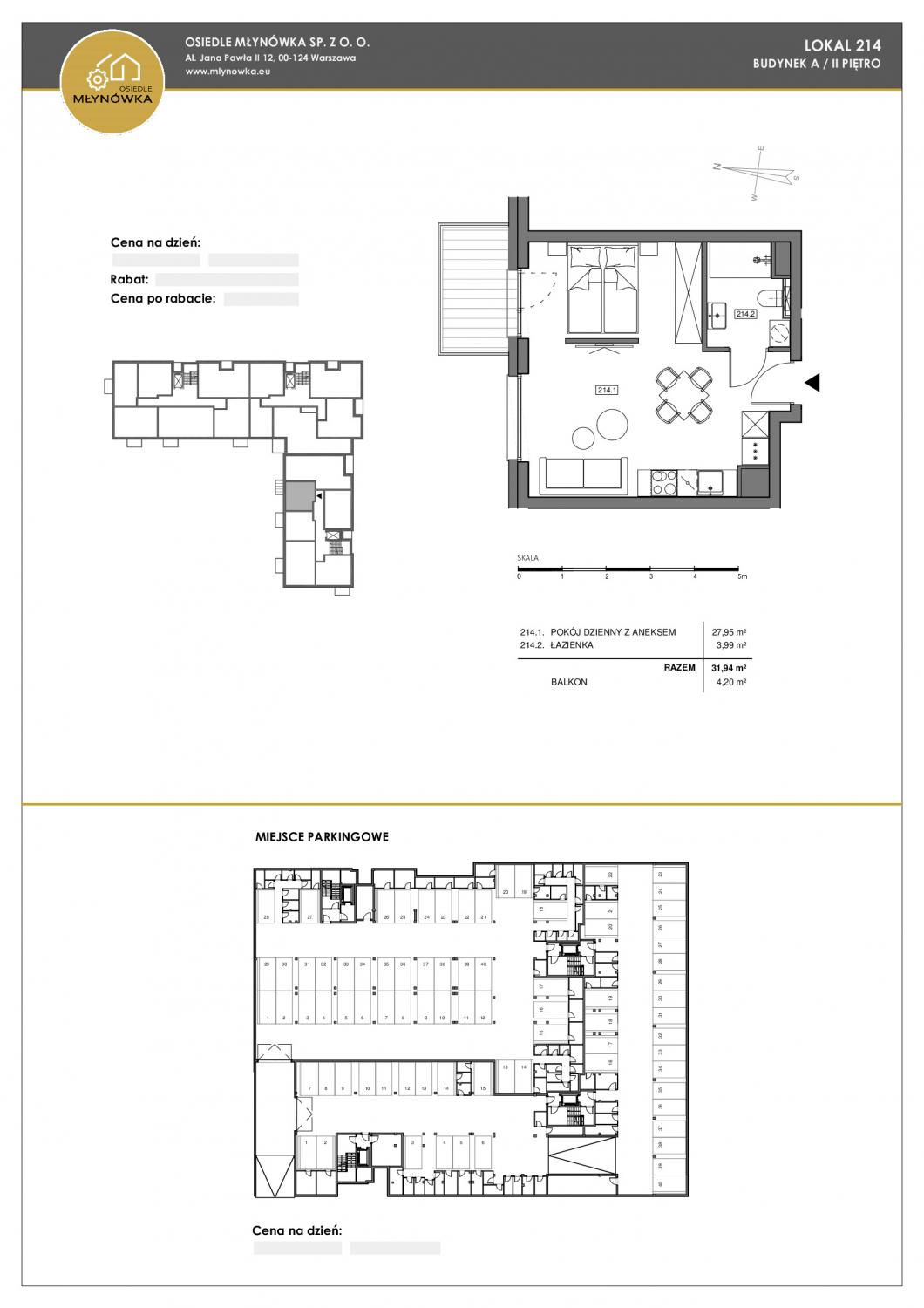 Apartament 31,94 m², piętro 2, oferta nr A.214, Osiedle Młynówka, Jelenia Góra, ul. Pijarska-idx