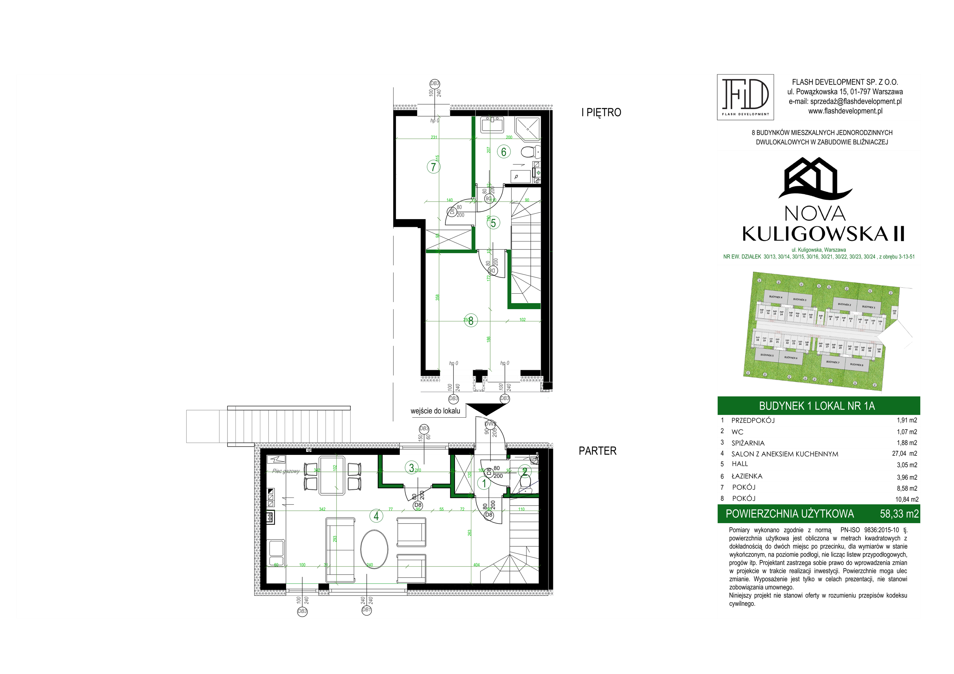 Mieszkanie 58,33 m², parter, oferta nr 1A, Nova Kuligowska II, Warszawa, Wawer, Zerzeń, ul. Kuligowska-idx