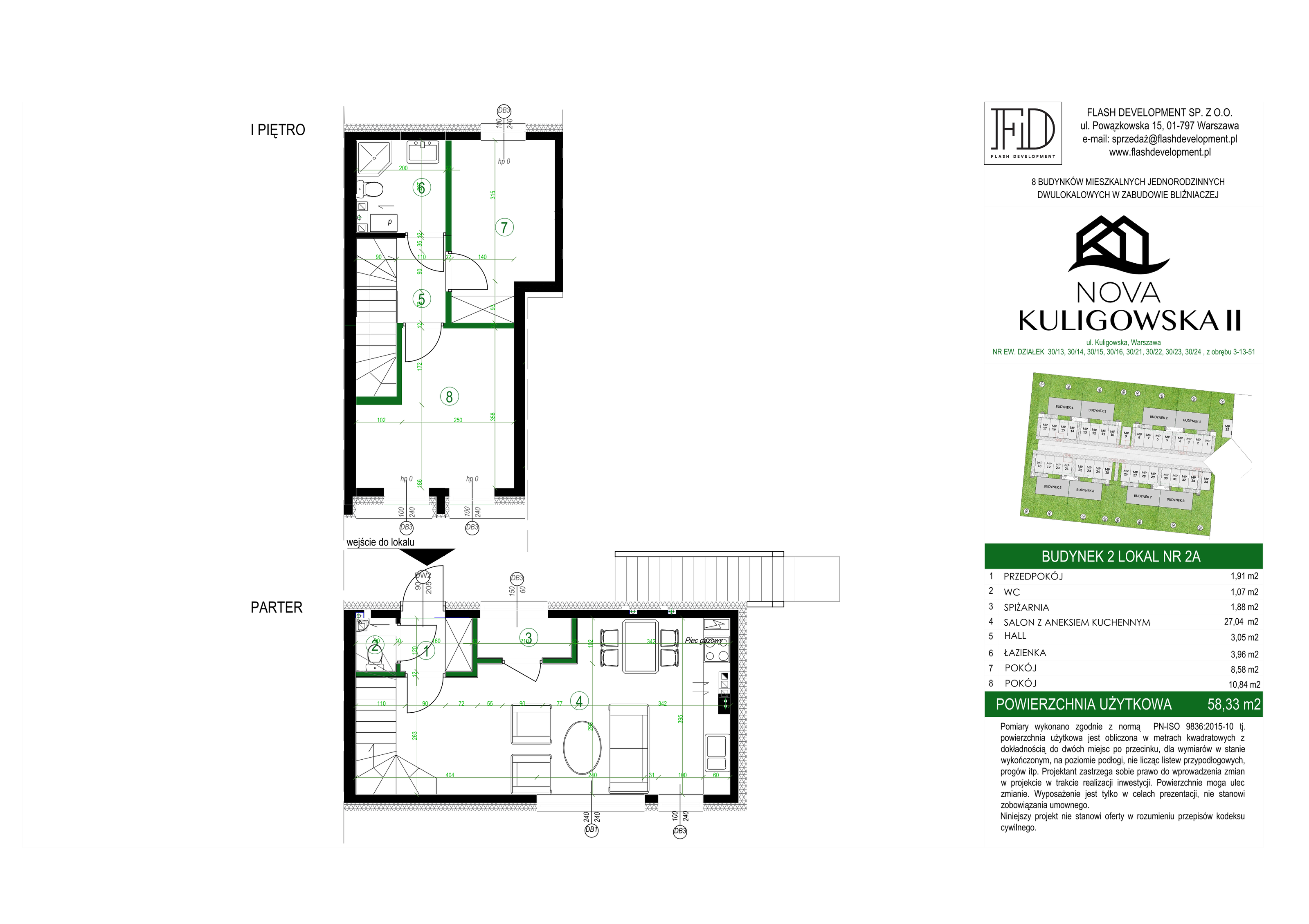 Mieszkanie 58,33 m², parter, oferta nr 2A, Nova Kuligowska II, Warszawa, Wawer, Zerzeń, ul. Kuligowska-idx