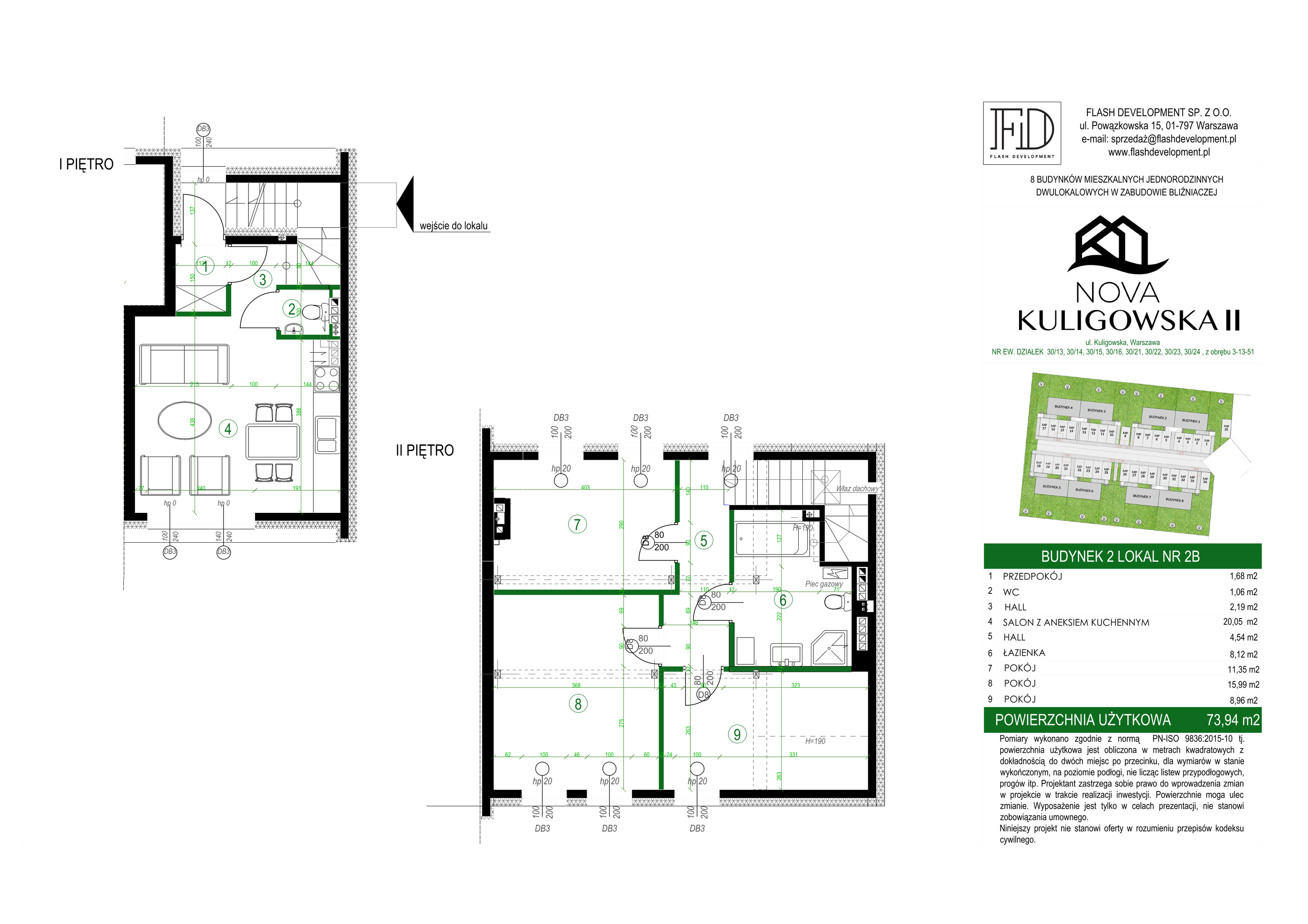 Mieszkanie 73,94 m², parter, oferta nr 2B, Nova Kuligowska II, Warszawa, Wawer, Zerzeń, ul. Kuligowska-idx