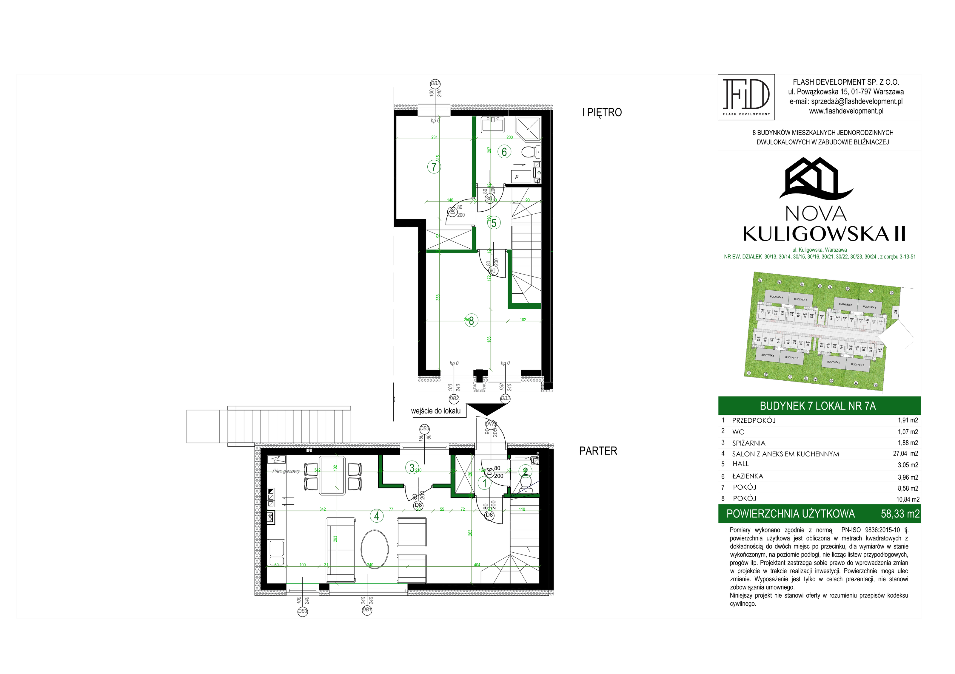 Mieszkanie 58,33 m², parter, oferta nr 7A, Nova Kuligowska II, Warszawa, Wawer, Zerzeń, ul. Kuligowska-idx