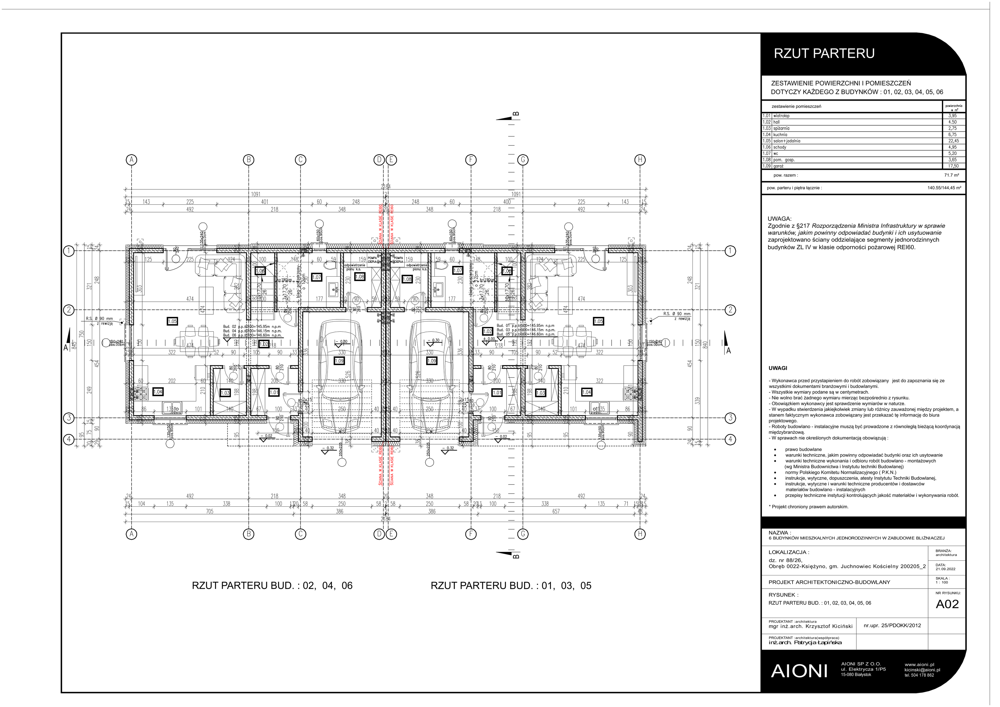 Dom 140,55 m², oferta nr 6, Bliźniaki Księżyno, Księżyno, ul. Wincentego Witosa-idx