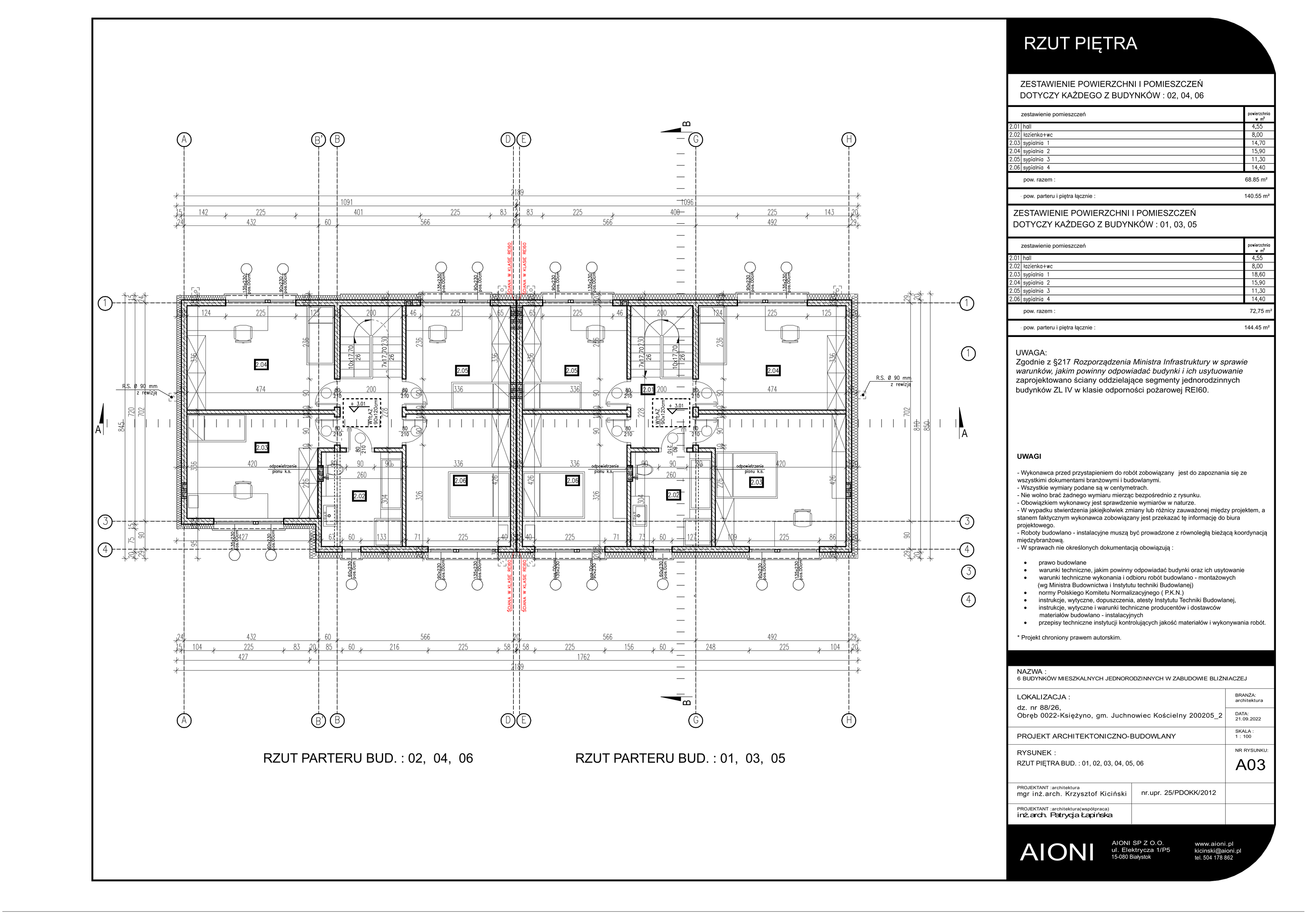 Dom 140,55 m², oferta nr 6, Bliźniaki Księżyno, Księżyno, ul. Wincentego Witosa-idx