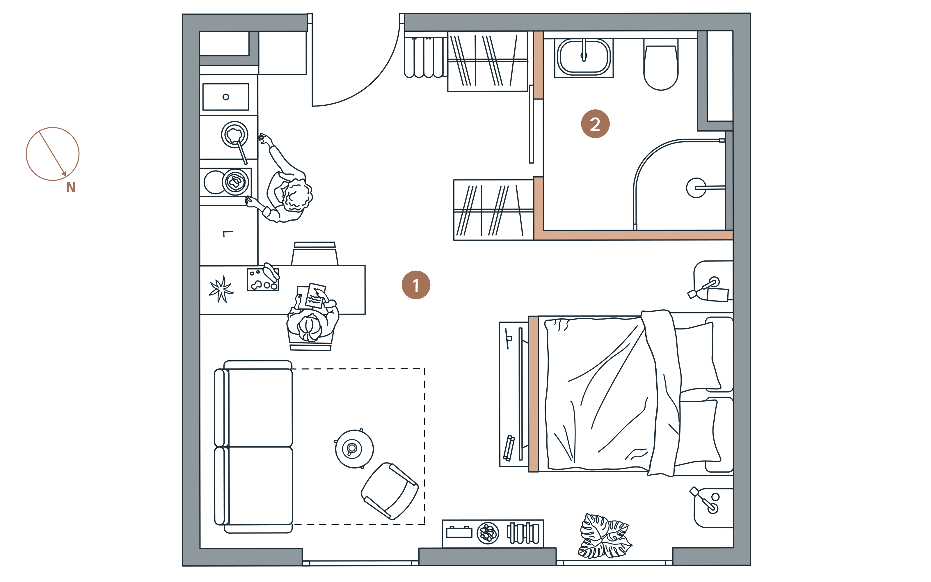 Apartament inwestycyjny 27,78 m², piętro 1, oferta nr A/1.20, Starowiejska 3, Katowice, Śródmieście, ul. Starowiejska 3-idx