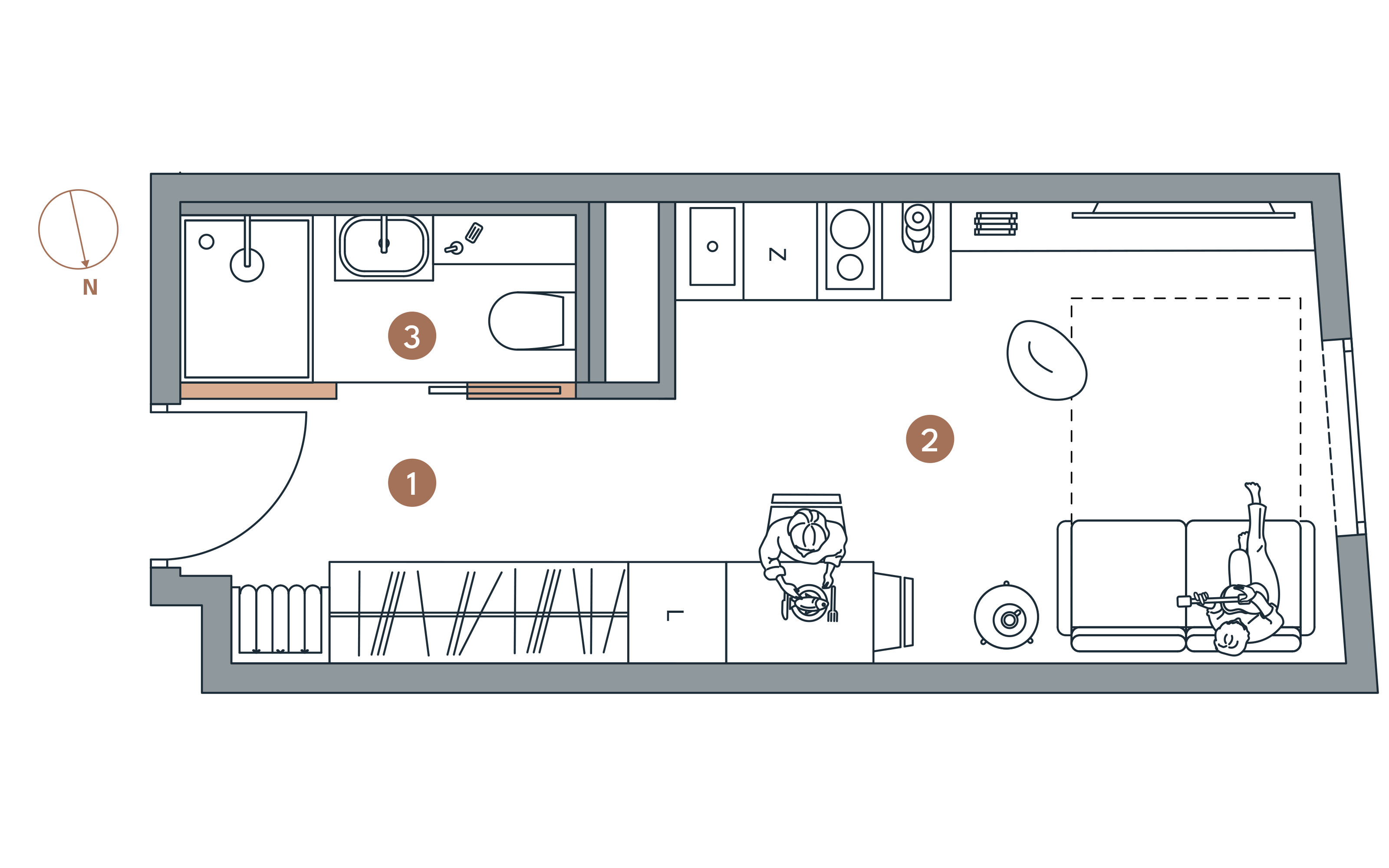 Apartament inwestycyjny 18,97 m², piętro 1, oferta nr A/1.9, Starowiejska 3, Katowice, Śródmieście, ul. Starowiejska 3-idx