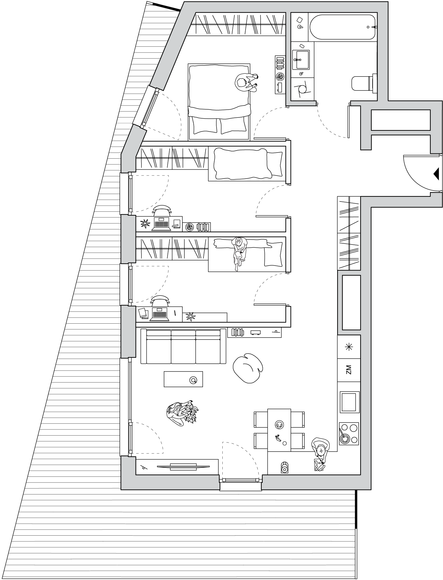 Apartament 66,26 m², piętro 2, oferta nr A/CO-M12, Cosmo, Chorzów, Centrum, Klimzowiec, ul. Astrów 10-idx