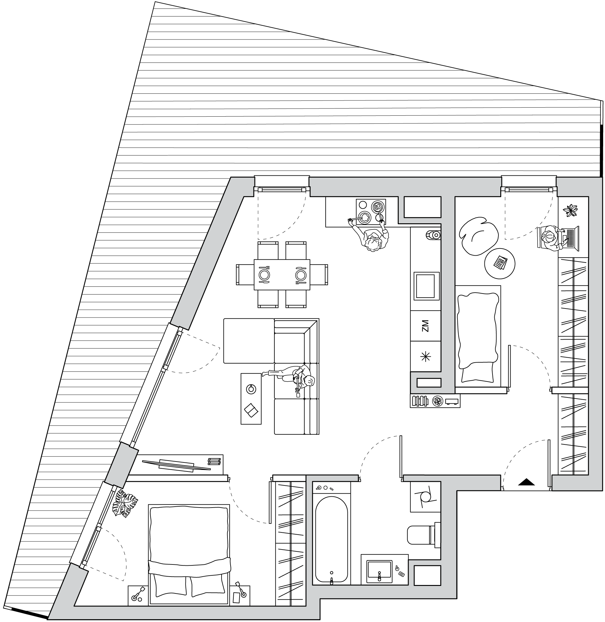 Mieszkanie 56,09 m², piętro 4, oferta nr A/CO-M19, Cosmo, Chorzów, Centrum, Klimzowiec, ul. Astrów 10-idx