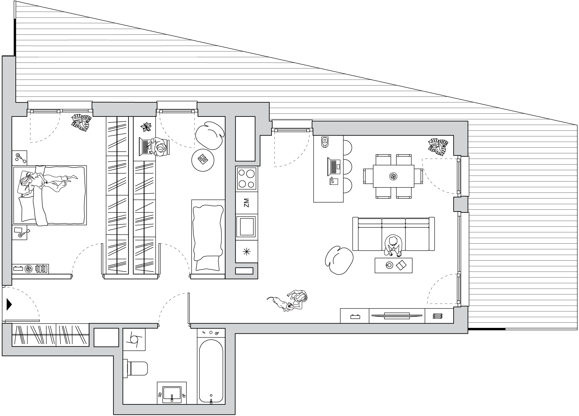 Mieszkanie 66,64 m², piętro 10, oferta nr A/CO-M56, Cosmo, Chorzów, Centrum, Klimzowiec, ul. Astrów 10-idx