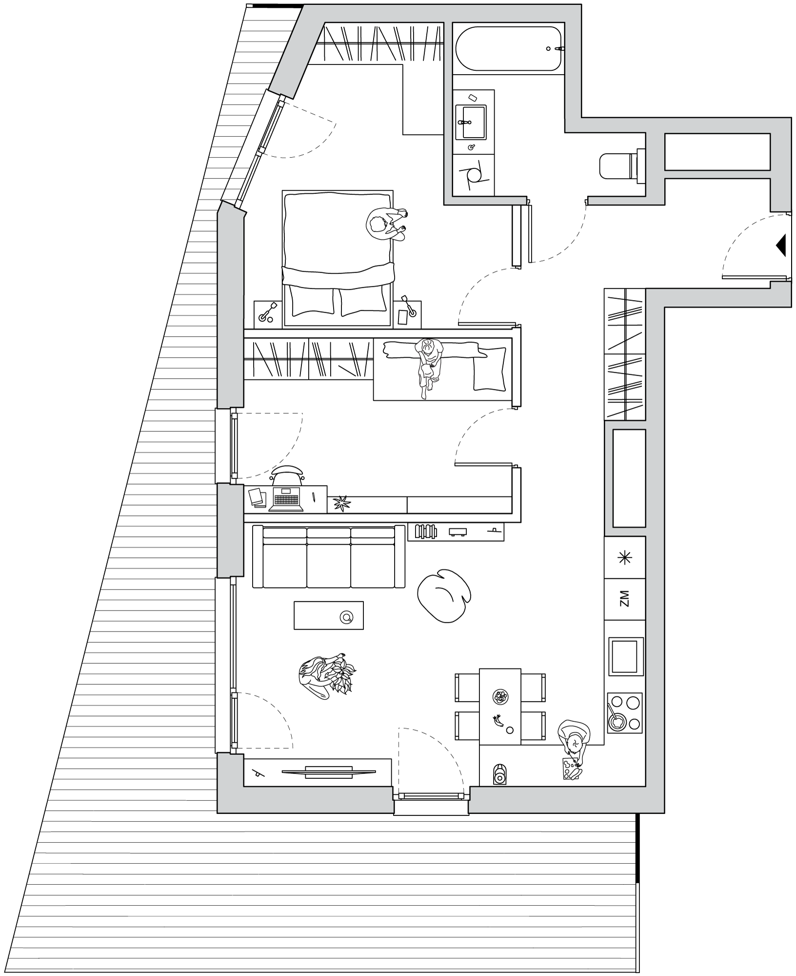 Mieszkanie 59,81 m², piętro 1, oferta nr A/CO-M6, Cosmo, Chorzów, Centrum, Klimzowiec, ul. Astrów 10-idx