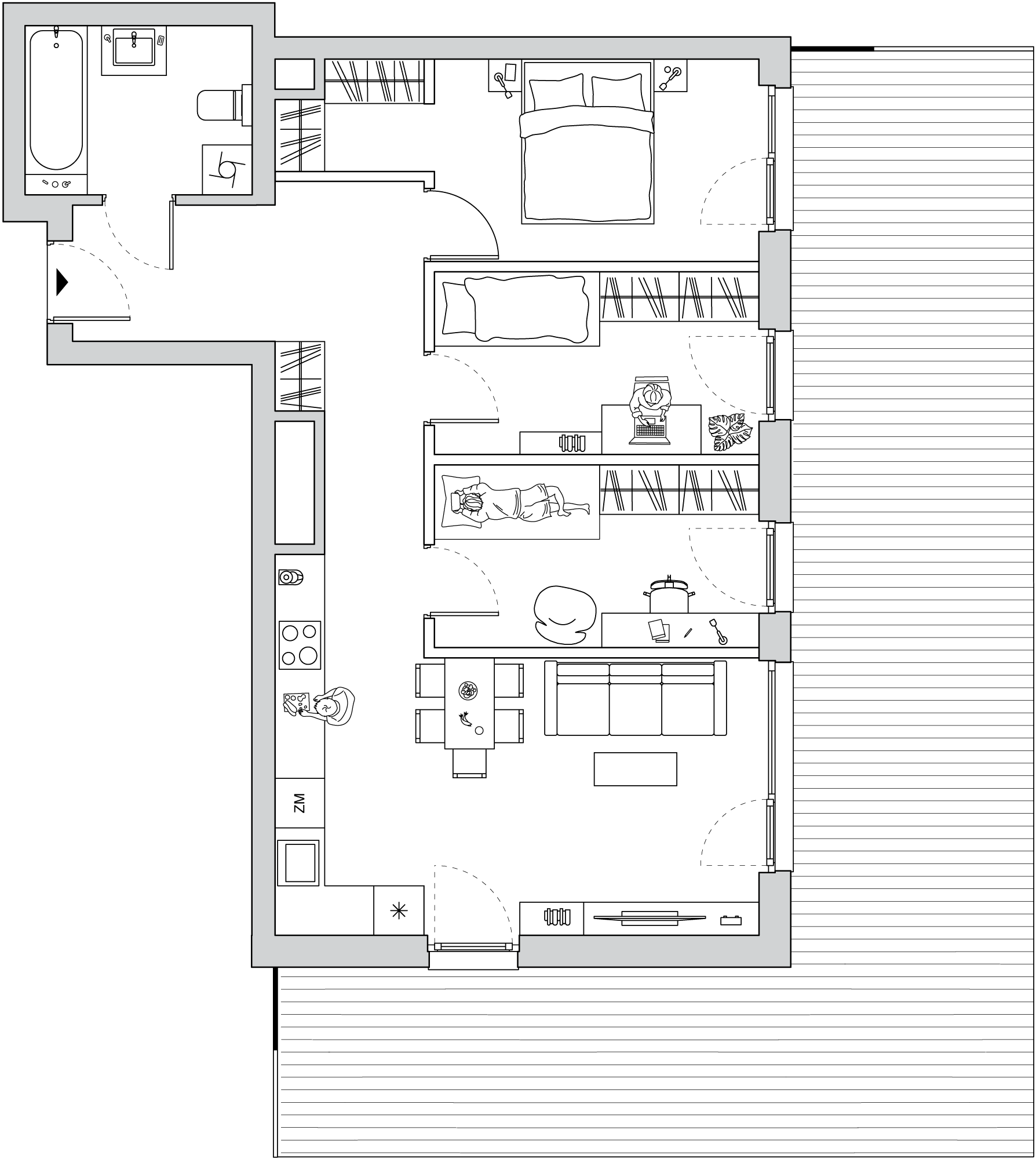 Mieszkanie 67,65 m², piętro 4, oferta nr A/CO-M21, Cosmo, Chorzów, Centrum, Klimzowiec, ul. Astrów 10-idx