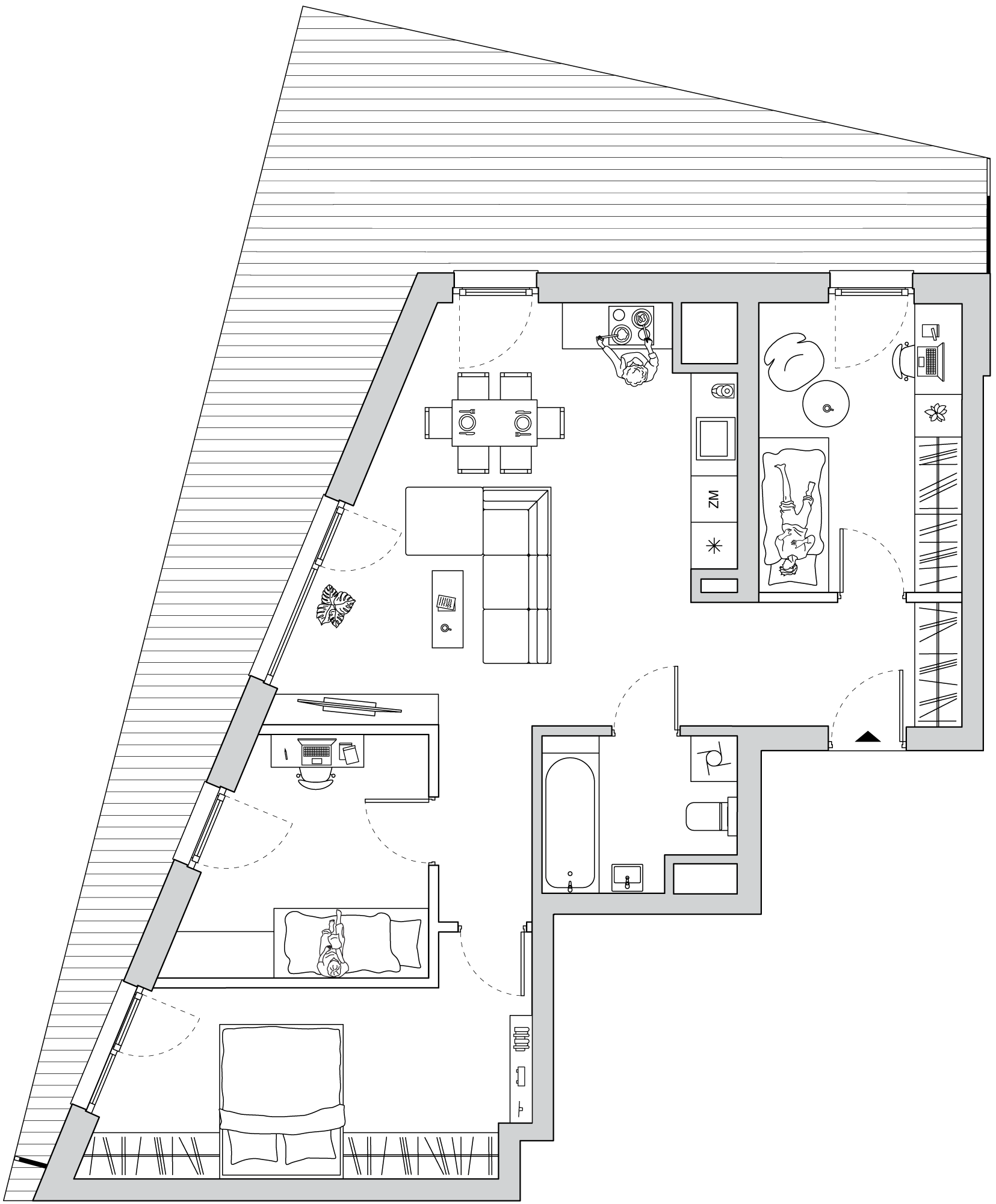 Mieszkanie 71,57 m², piętro 14, oferta nr A/CO-M83, Cosmo, Chorzów, Centrum, Klimzowiec, ul. Astrów 10-idx