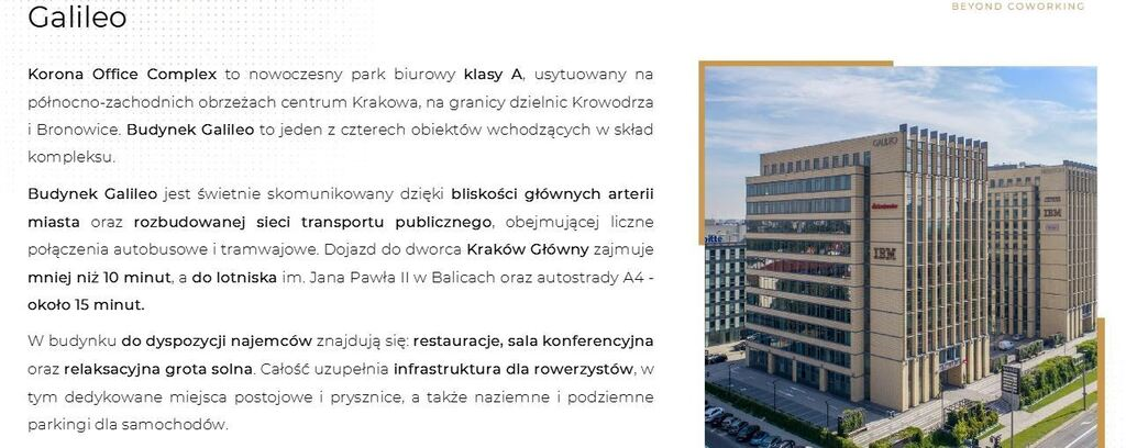 Biuro 180,00 m², oferta nr , 106/17037/OLW, Kraków-idx