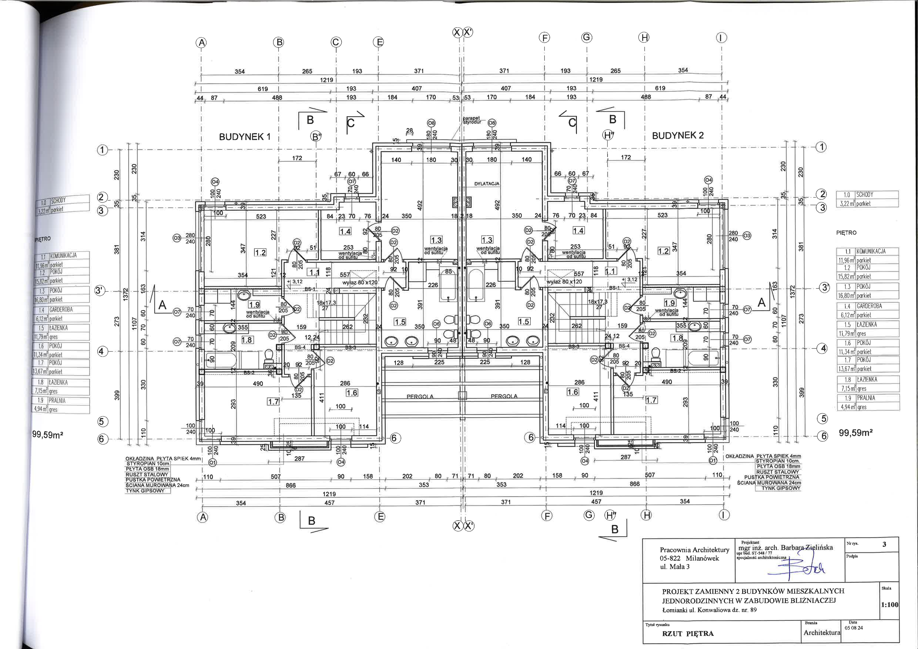 Dom 200,17 m², oferta nr 1A, Villa Konwalia, Łomianki, ul. Konwaliowa-idx