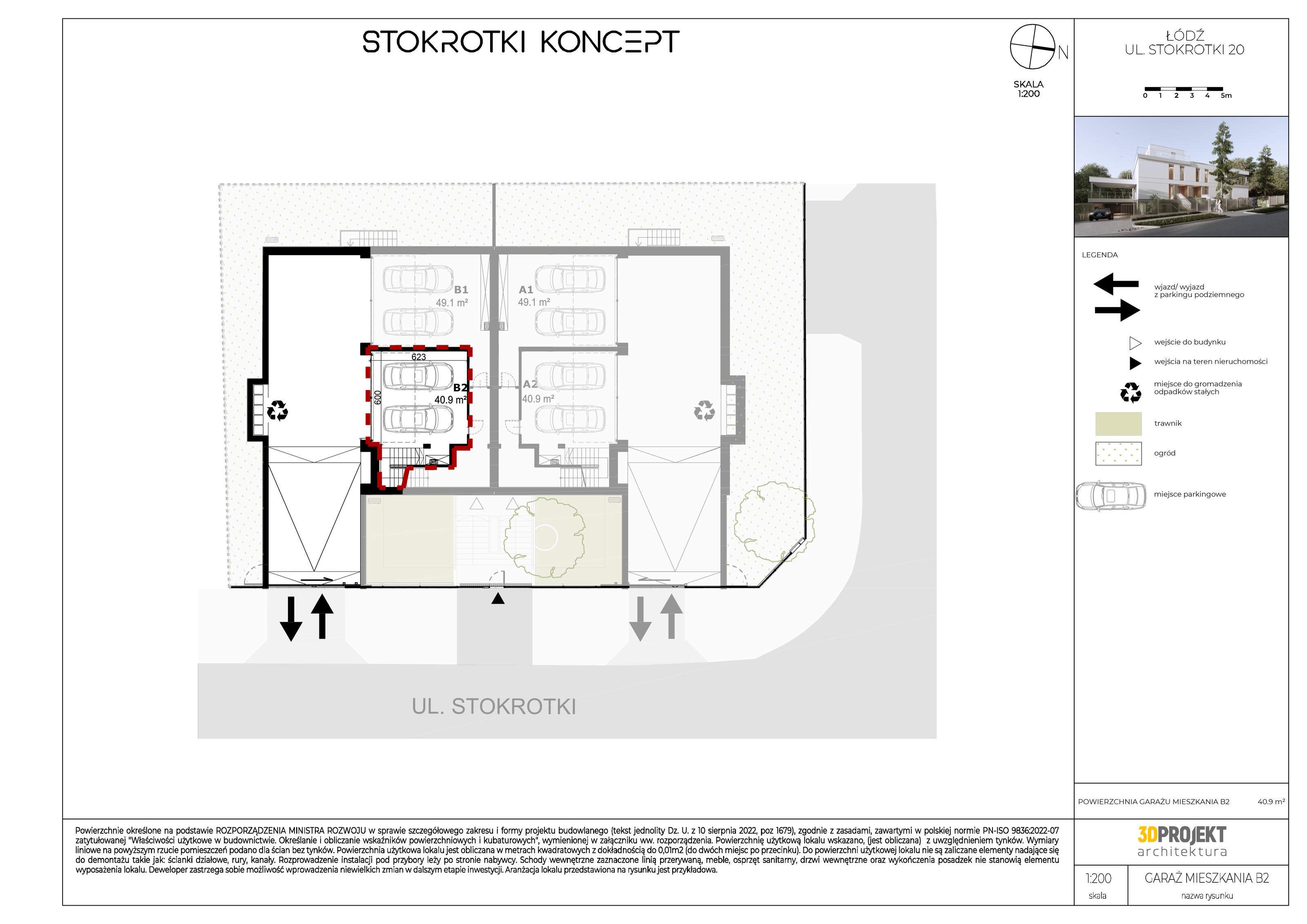 Apartament 128,10 m², piętro 1, oferta nr B2, Stokrotki Koncept, Łódź, Bałuty, ul. Stokrotki 20-idx