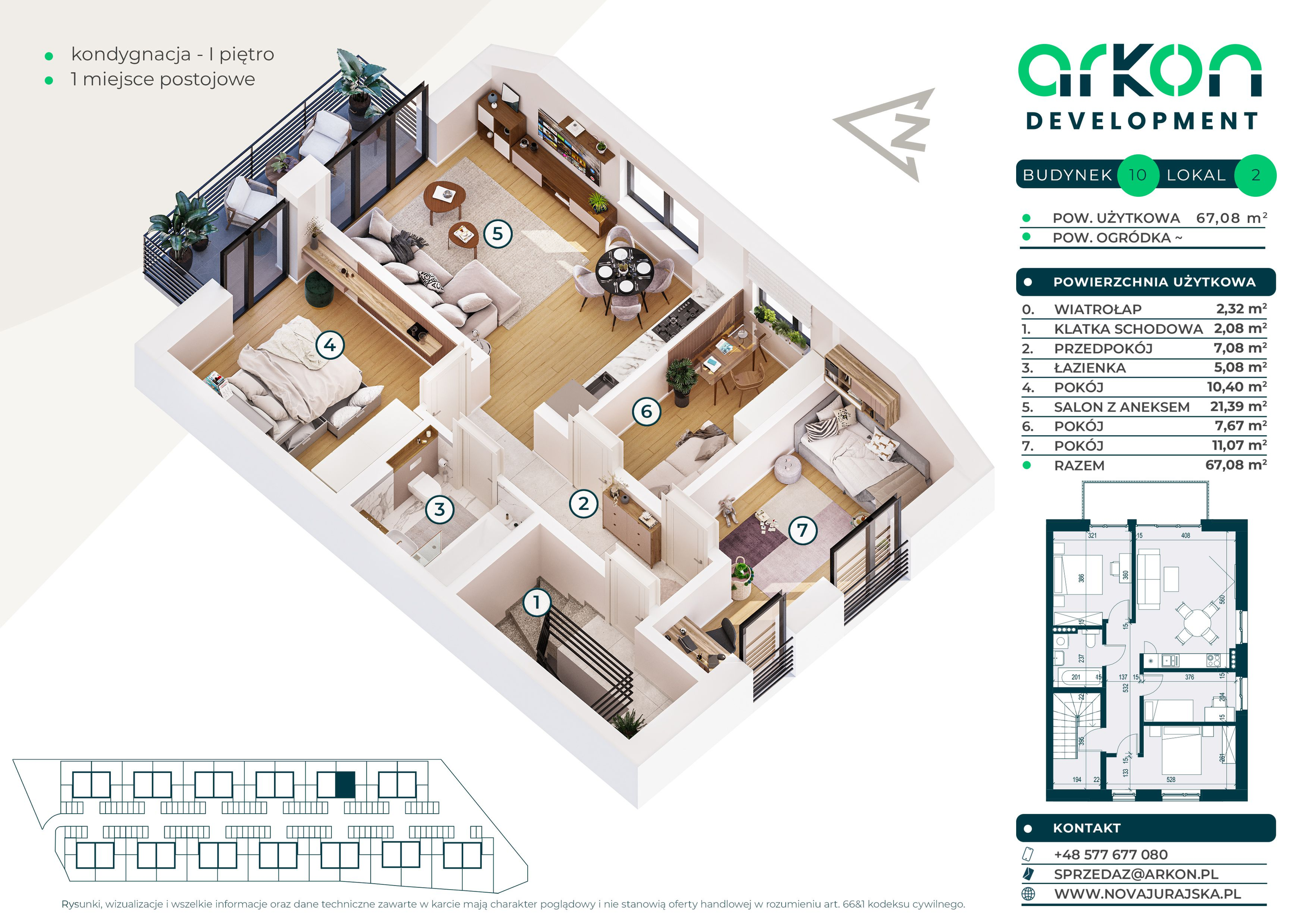 Mieszkanie 67,08 m², piętro 1, oferta nr 10/2, Nova Jurajska, Kraków, Modlnica, ul. Jurajska-idx