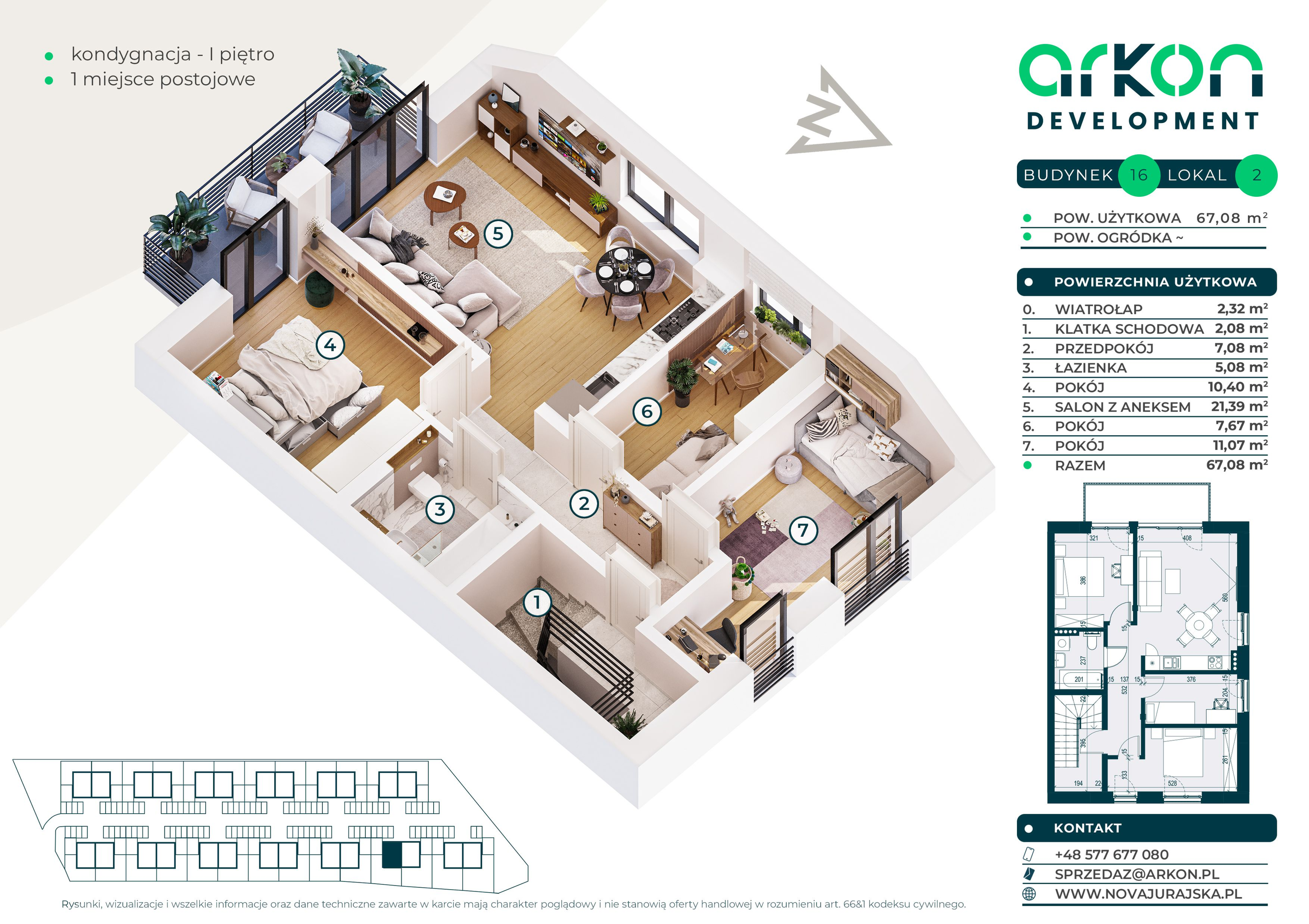 Mieszkanie 67,08 m², piętro 1, oferta nr 16/2, Nova Jurajska, Kraków, Modlnica, ul. Jurajska-idx