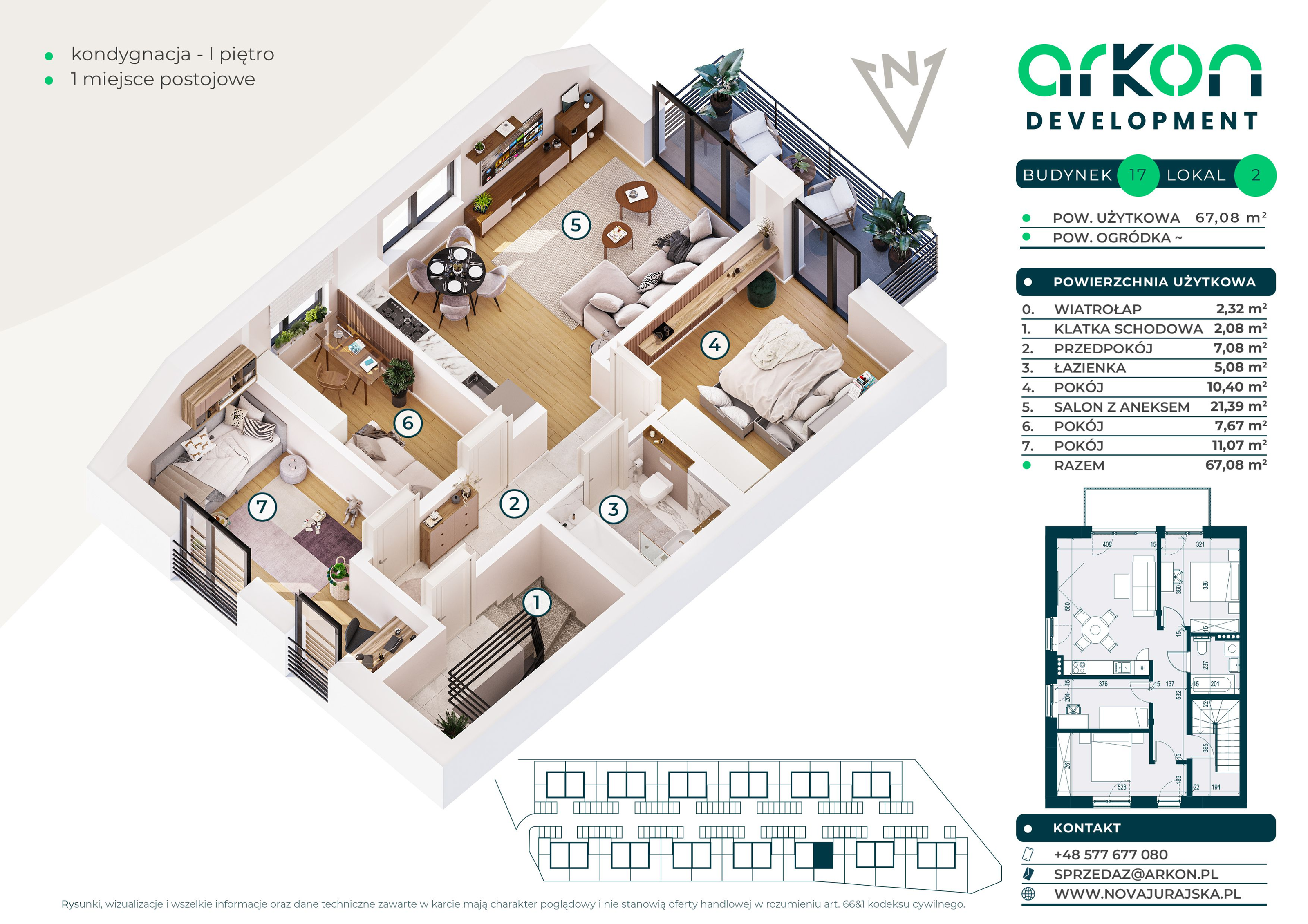 Mieszkanie 67,08 m², piętro 1, oferta nr 17/2, Nova Jurajska, Kraków, Modlnica, ul. Jurajska-idx