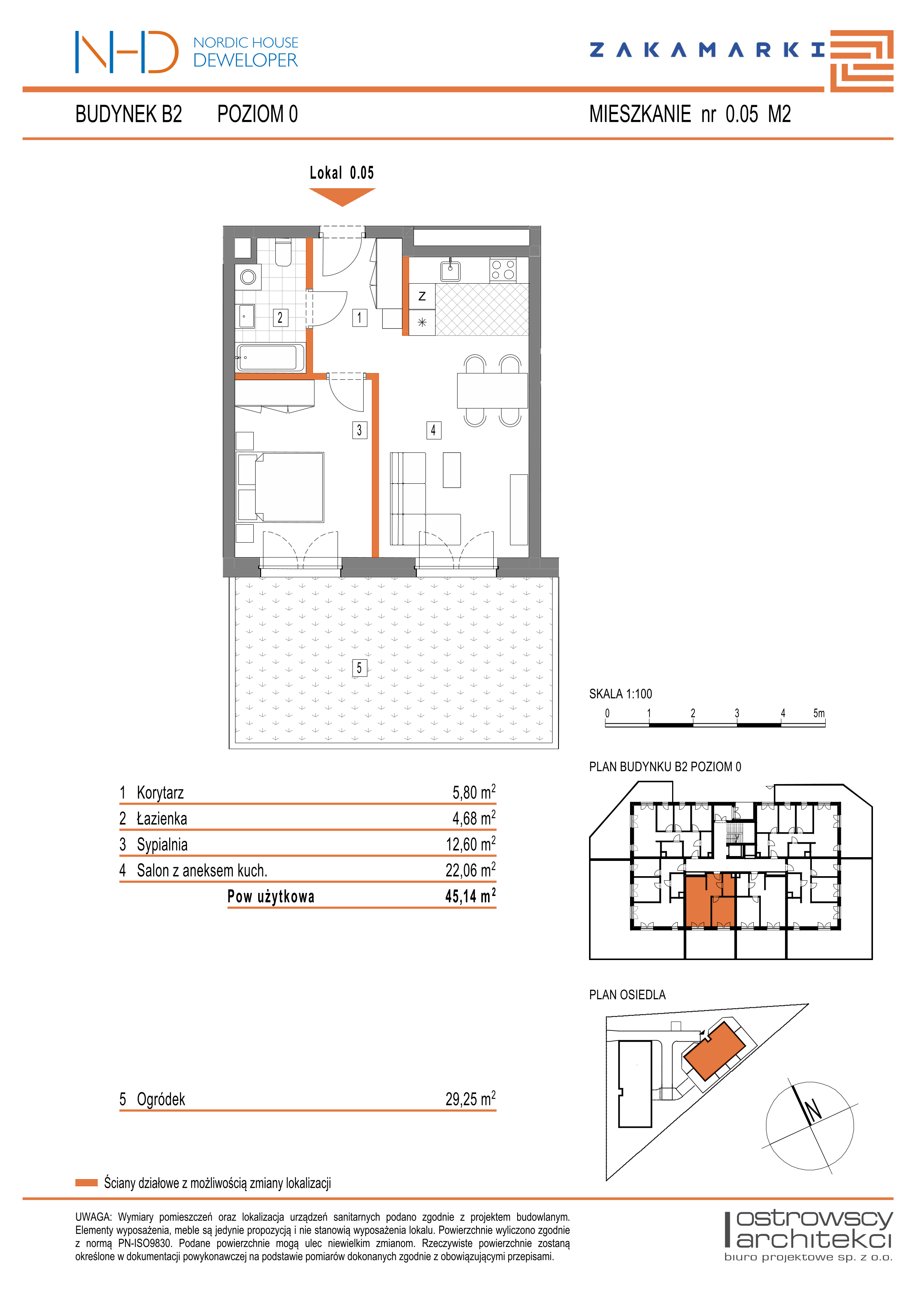 Mieszkanie 45,14 m², parter, oferta nr B2.0.05, Zakamarki, Marki, Aleja Marszałka Józefa Piłsudskiego 102-idx