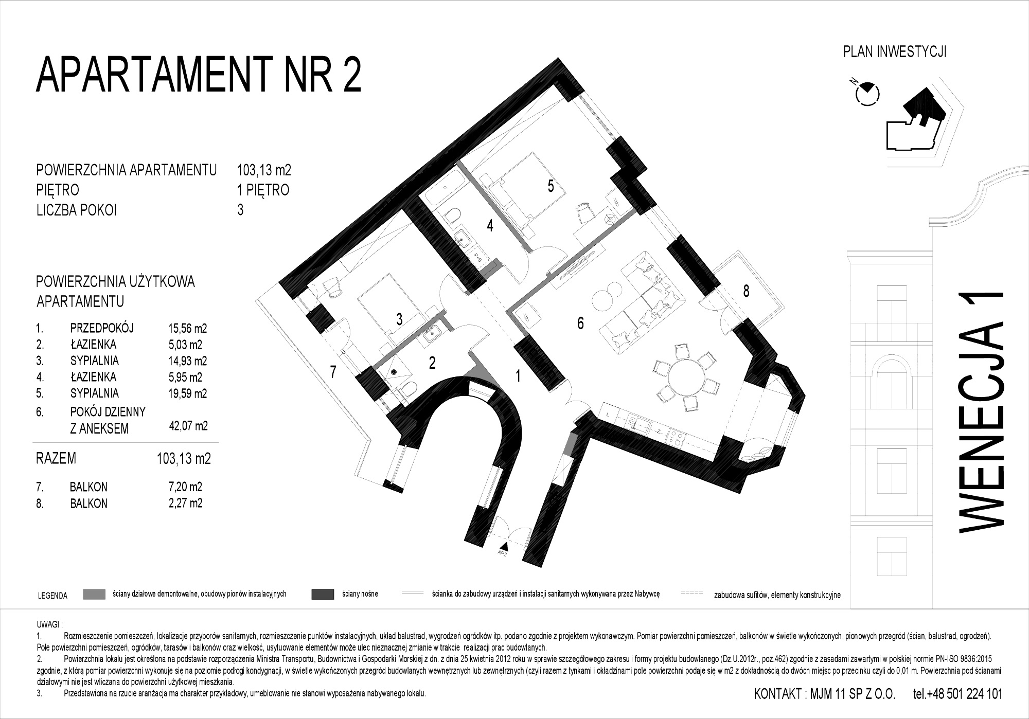 Apartament 103,13 m², piętro 1, oferta nr A2, Wenecja 1, Kraków, Stare Miasto, Piasek, ul. Wenecja / Garncarska-idx