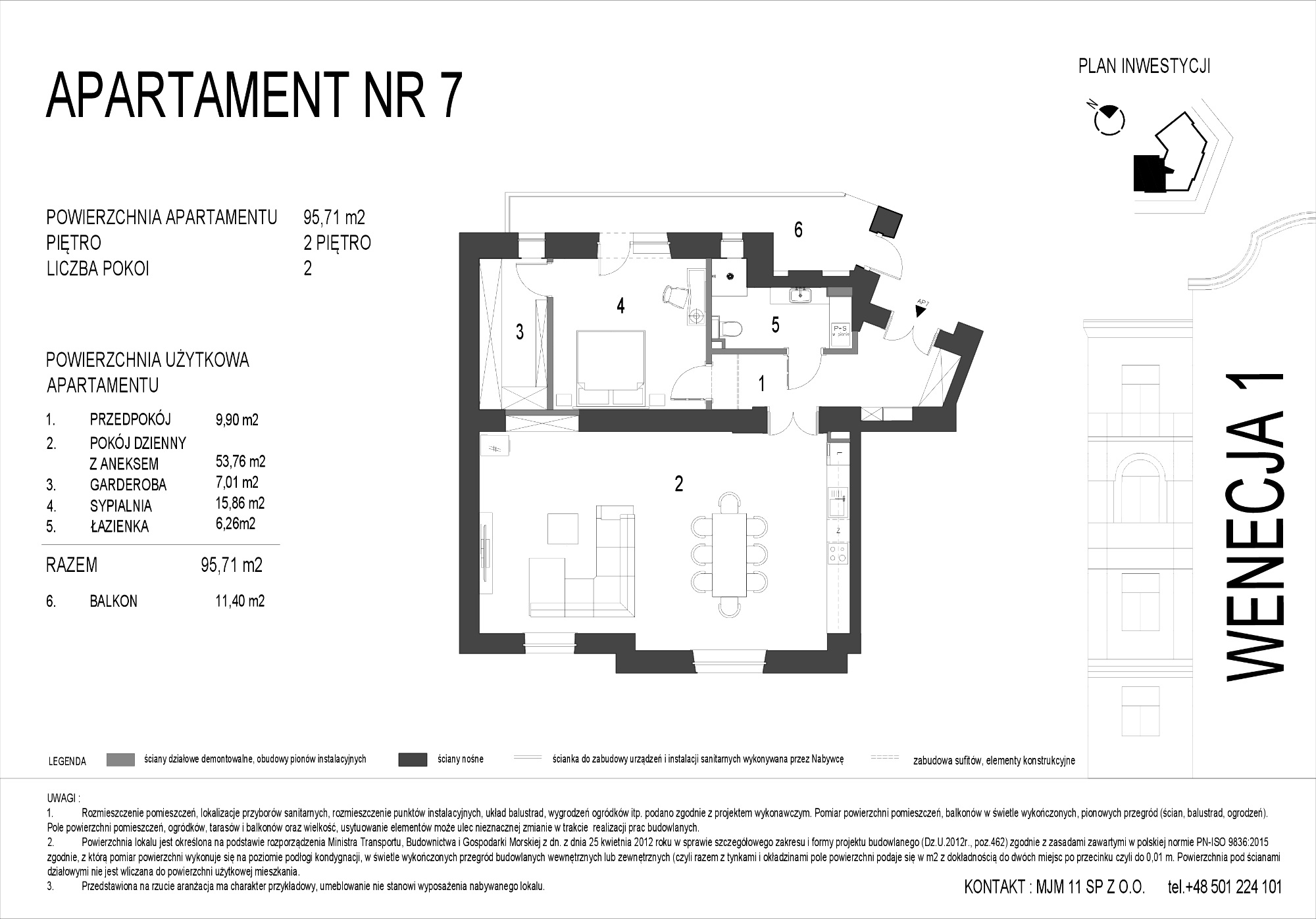 Apartament 95,71 m², piętro 2, oferta nr A7, Wenecja 1, Kraków, Stare Miasto, Piasek, ul. Wenecja / Garncarska-idx