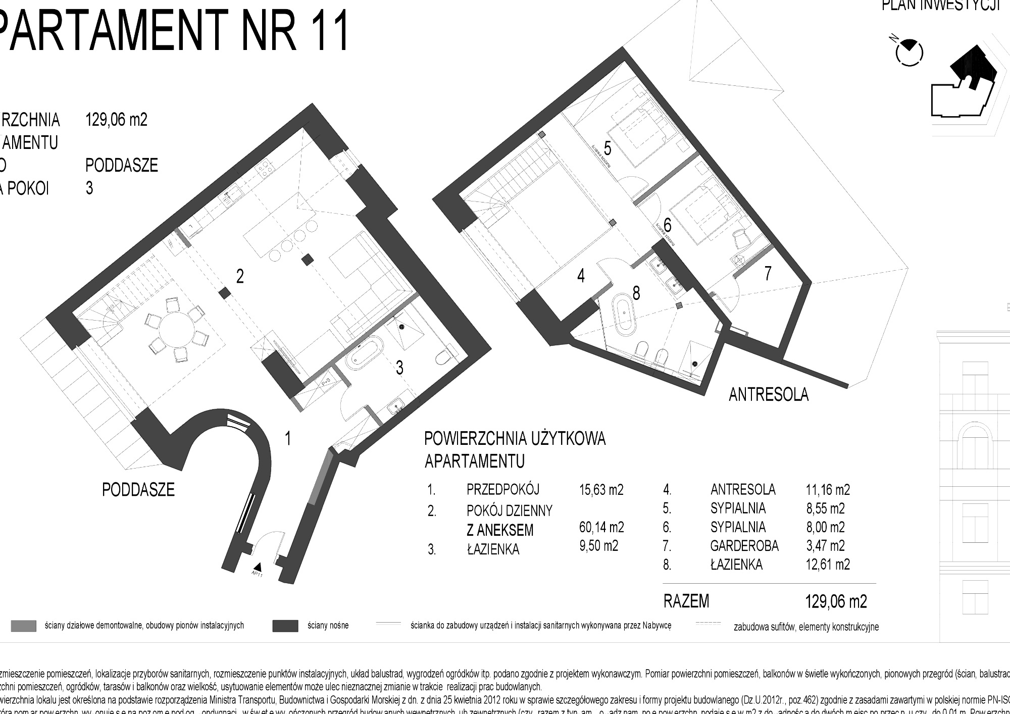 Apartament 129,06 m², piętro 4, oferta nr A11, Wenecja 1, Kraków, Stare Miasto, Piasek, ul. Wenecja / Garncarska-idx