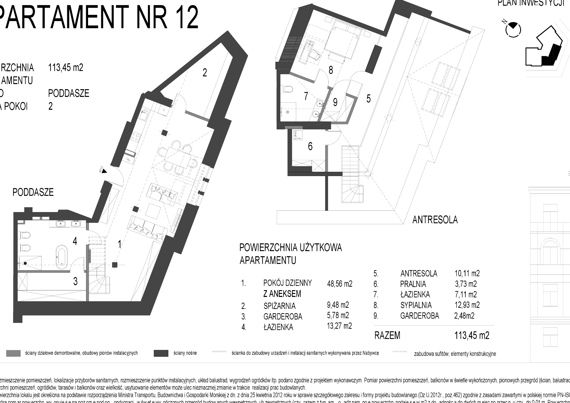 Apartament 113,45 m², piętro 4, oferta nr A12, Wenecja 1, Kraków, Stare Miasto, Piasek, ul. Wenecja / Garncarska-idx