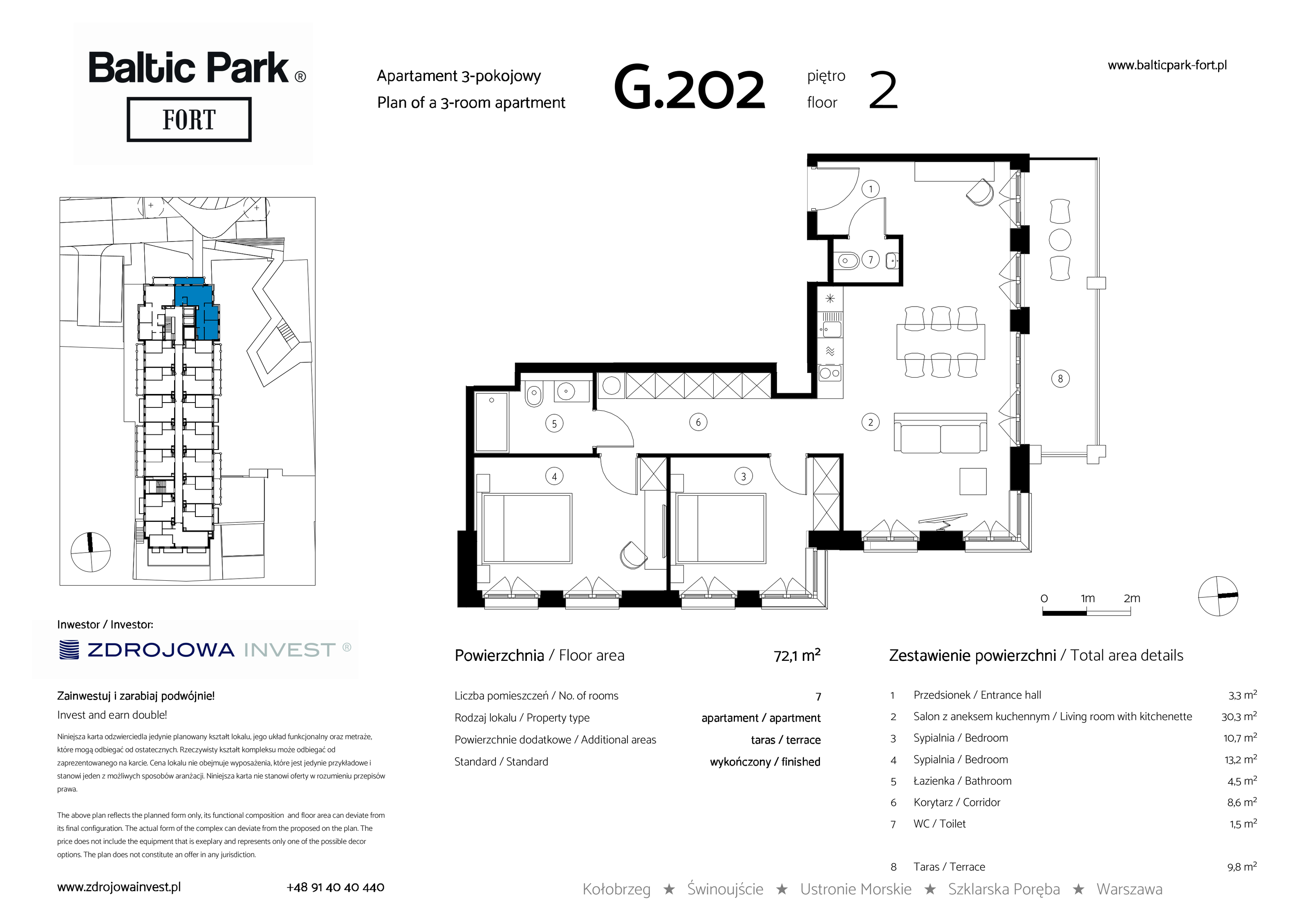 Apartament 72,10 m², piętro 2, oferta nr G.202, Baltic Park Fort, Świnoujście, ul. Uzdrowiskowa-idx