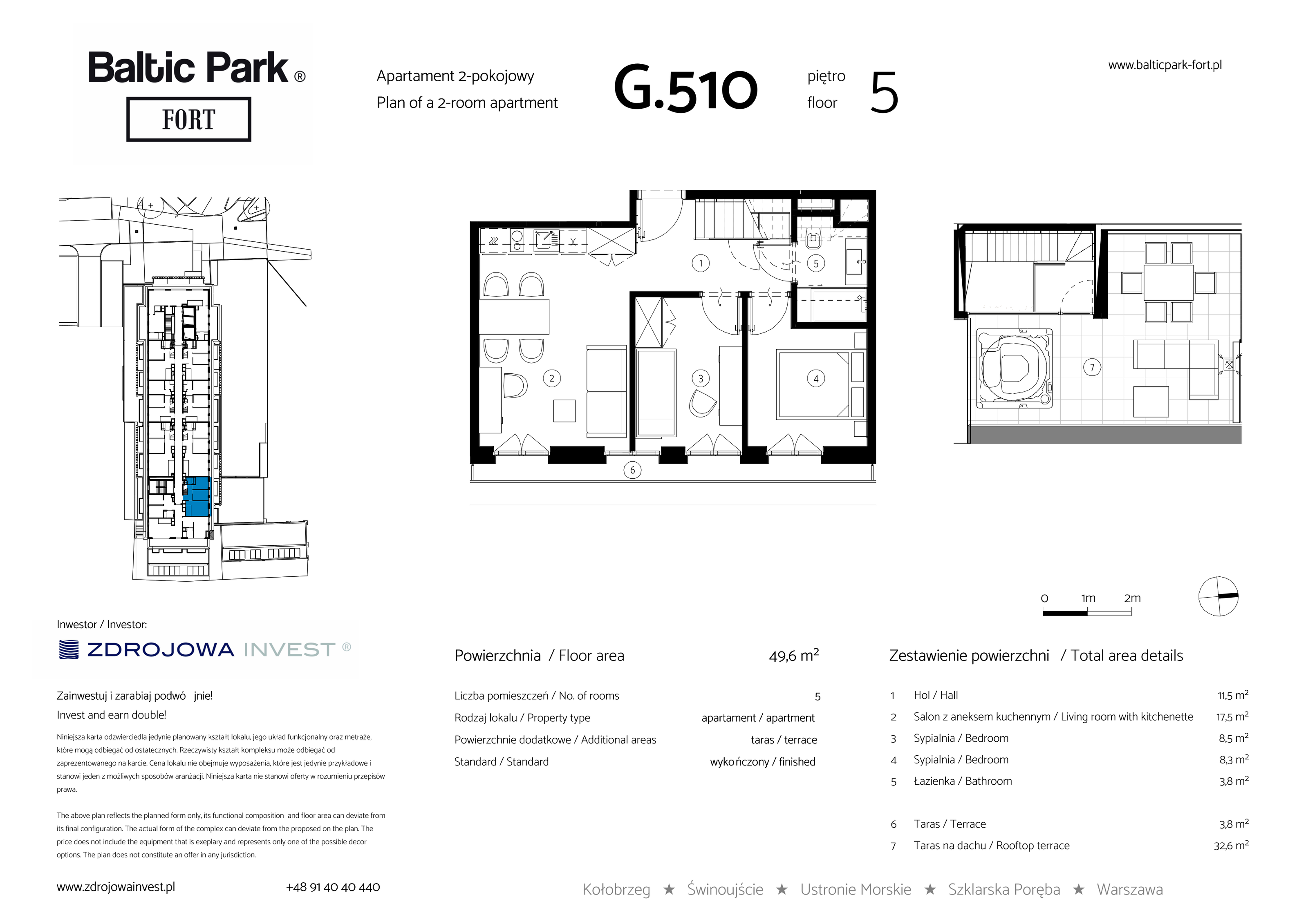 Apartament 49,60 m², piętro 5, oferta nr G.510, Baltic Park Fort, Świnoujście, ul. Uzdrowiskowa-idx