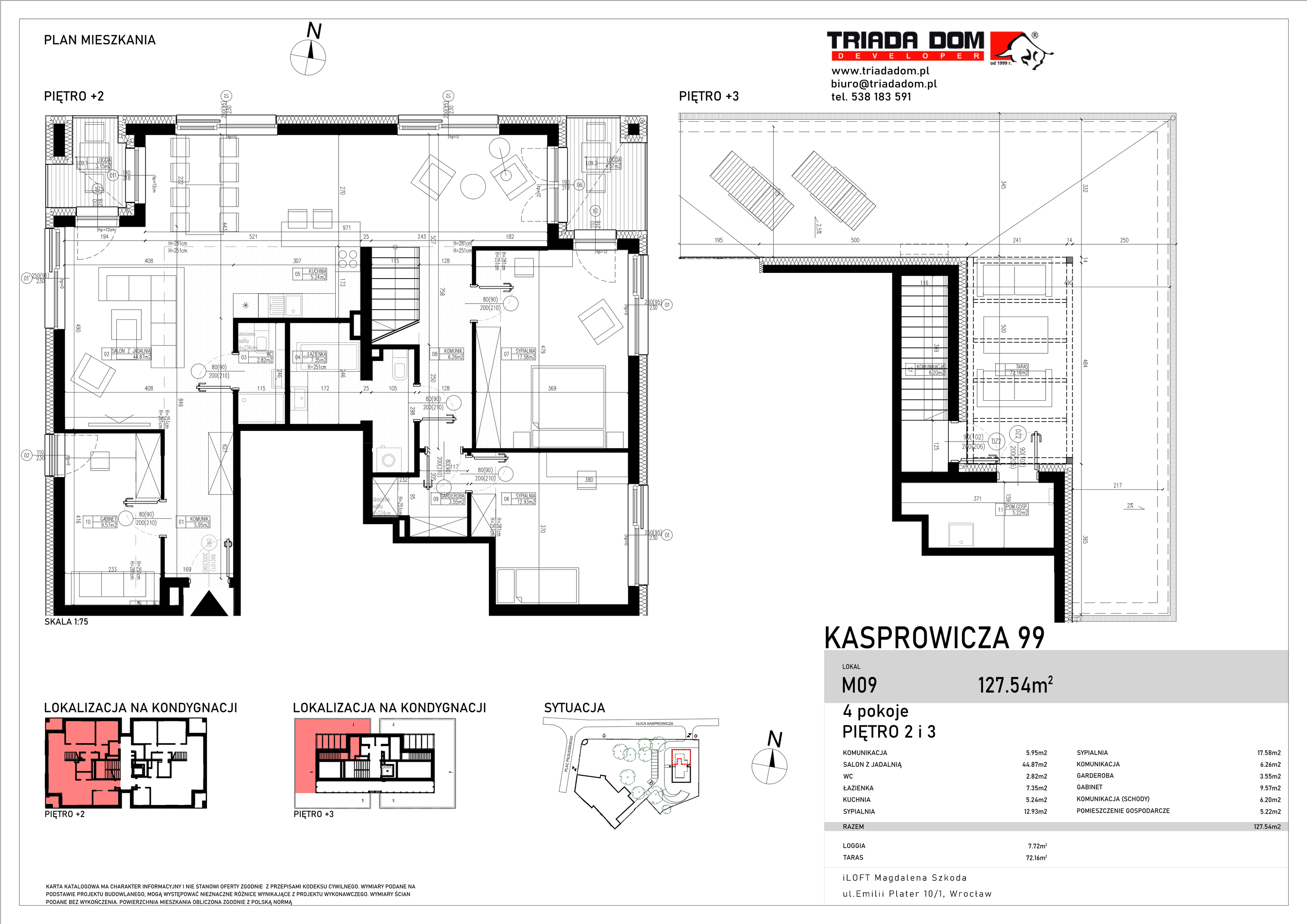 Apartament 127,54 m², piętro 2, oferta nr M09, Apartamenty Kasprowicza Premium, Wrocław, Psie Pole-Zawidawie, Karłowice, al. Jana Kasprowicza 99-idx