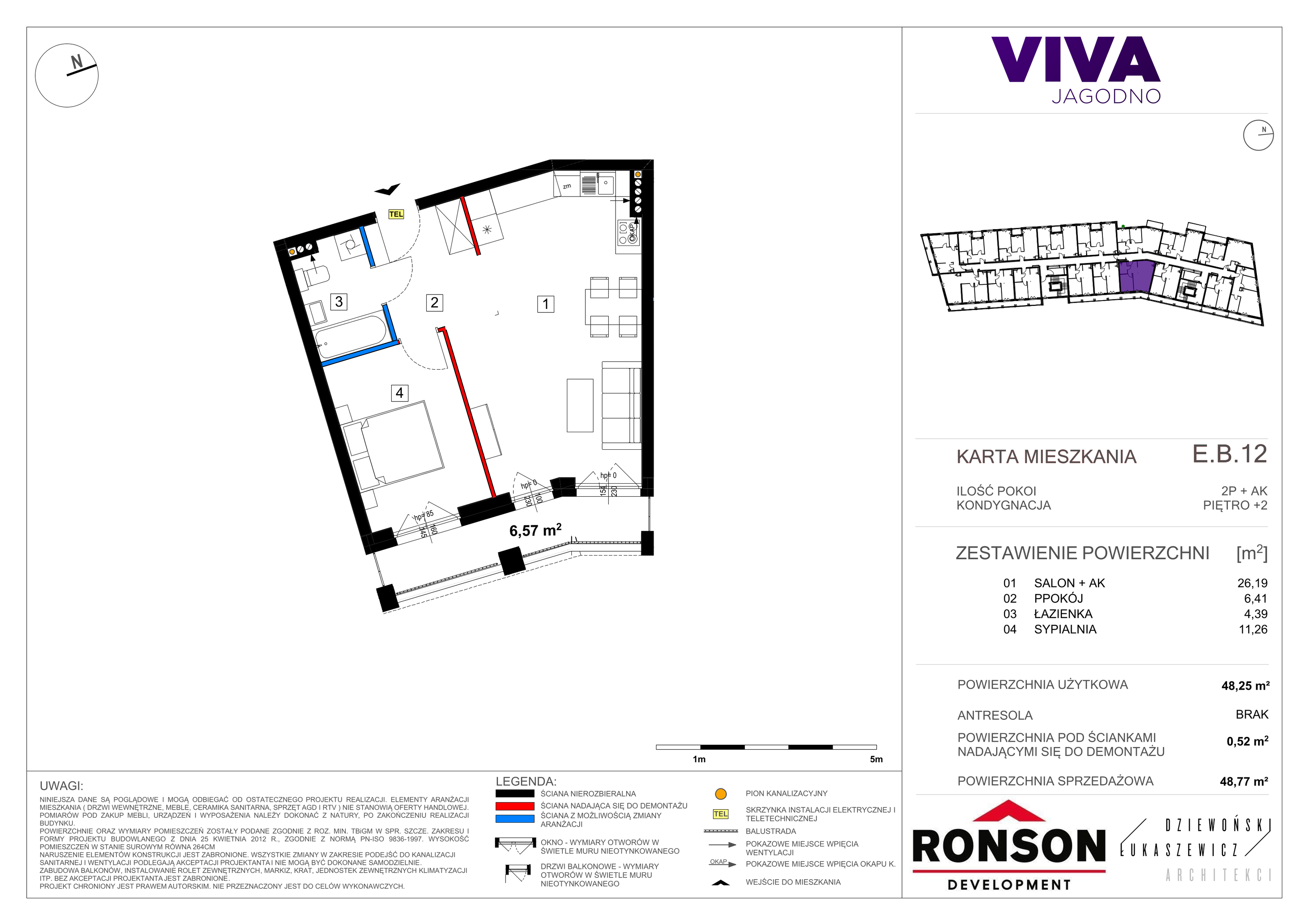 Mieszkanie 48,84 m², piętro 2, oferta nr EB_12, Viva Jagodno 3, Wrocław, Jagodno, Krzyki, ul. Kajdasza-idx