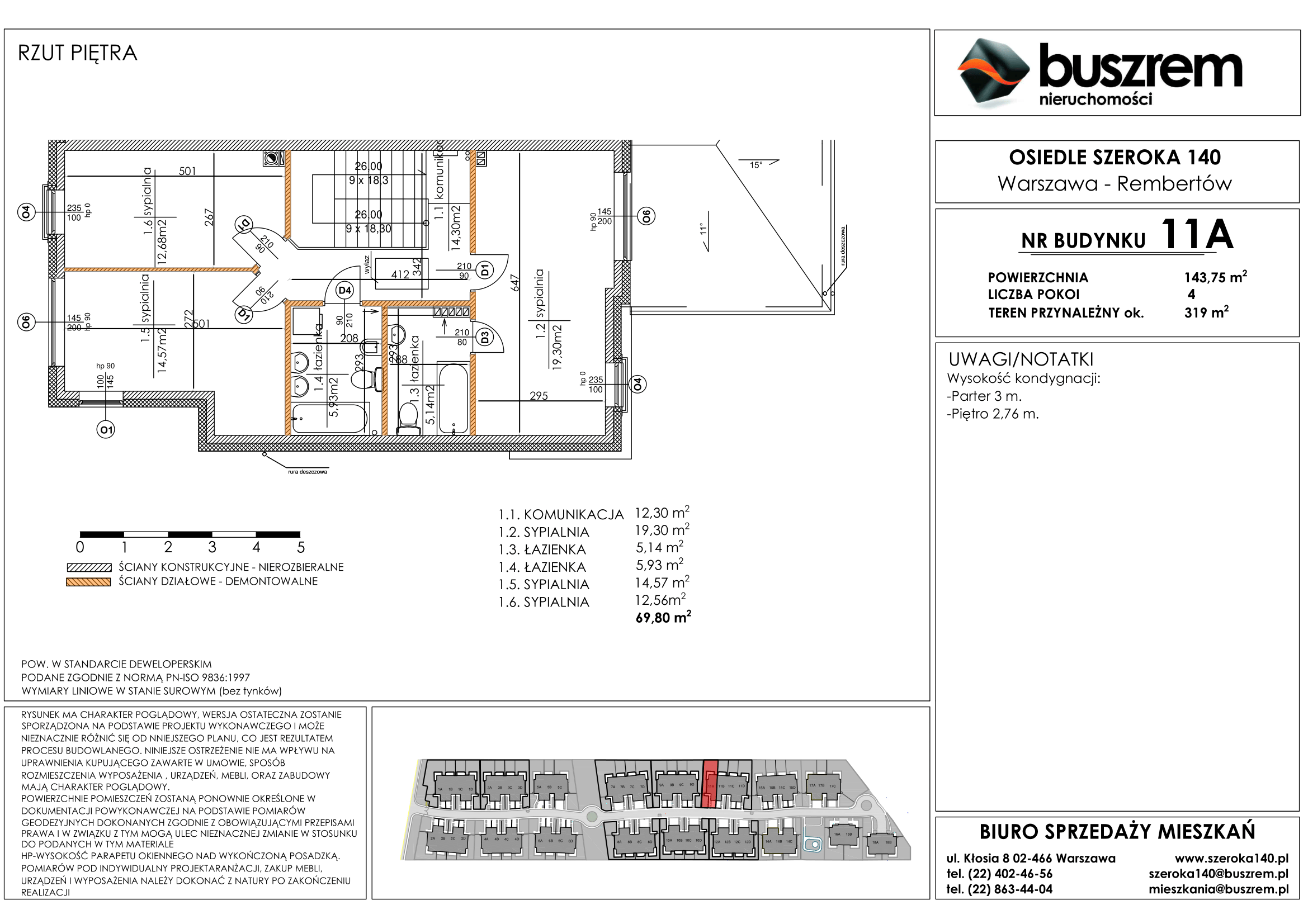 Dom 143,75 m², oferta nr 11A, Osiedle Szeroka 140, Warszawa, Rembertów, ul. Szeroka 140-idx