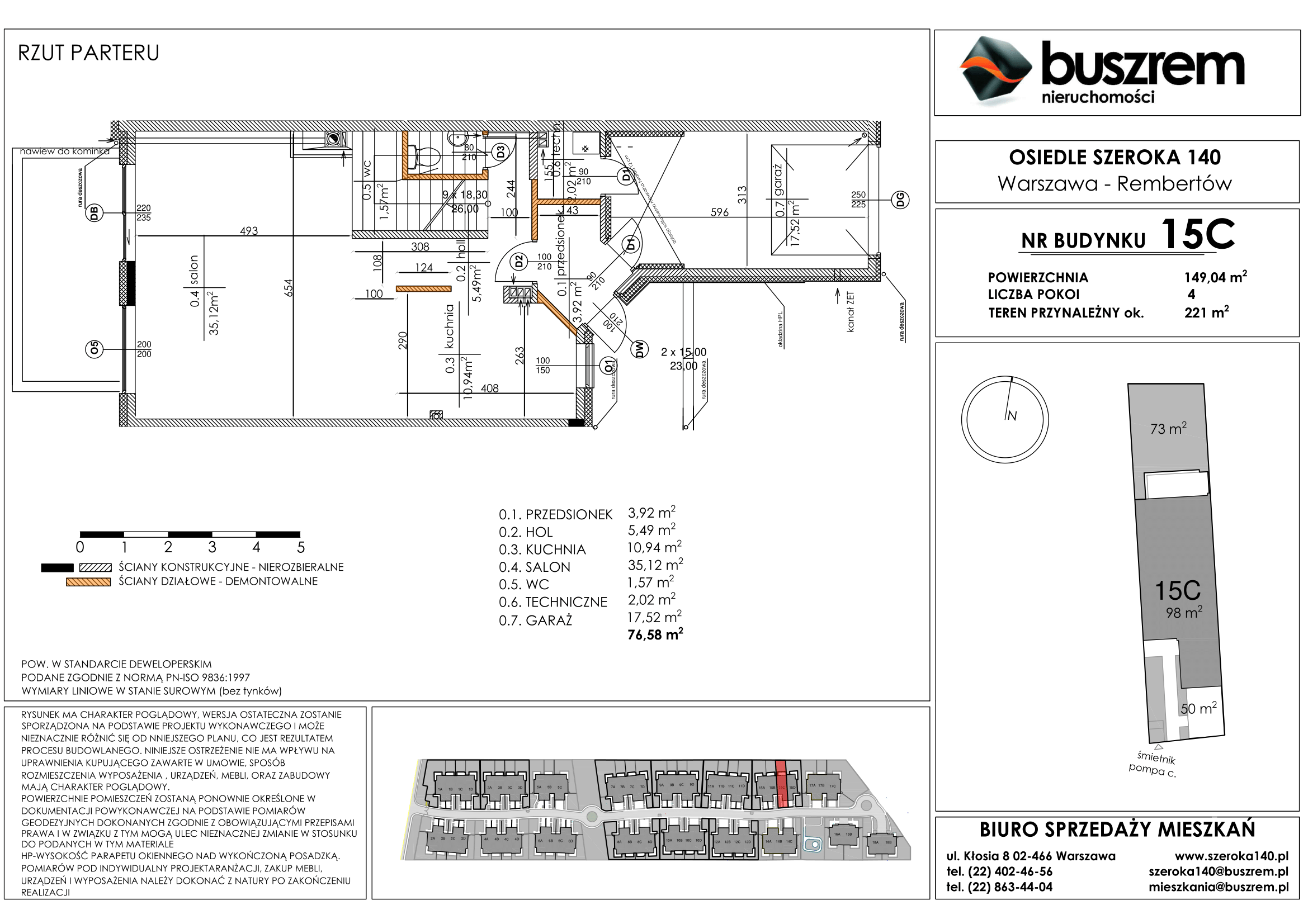 Dom 149,04 m², oferta nr 15C, Osiedle Szeroka 140, Warszawa, Rembertów, ul. Szeroka 140-idx