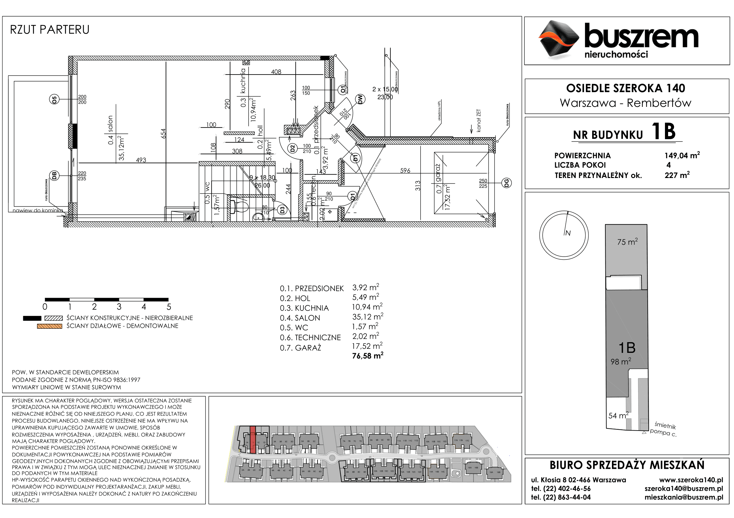 Dom 149,04 m², oferta nr 1B, Osiedle Szeroka 140, Warszawa, Rembertów, ul. Szeroka 140-idx