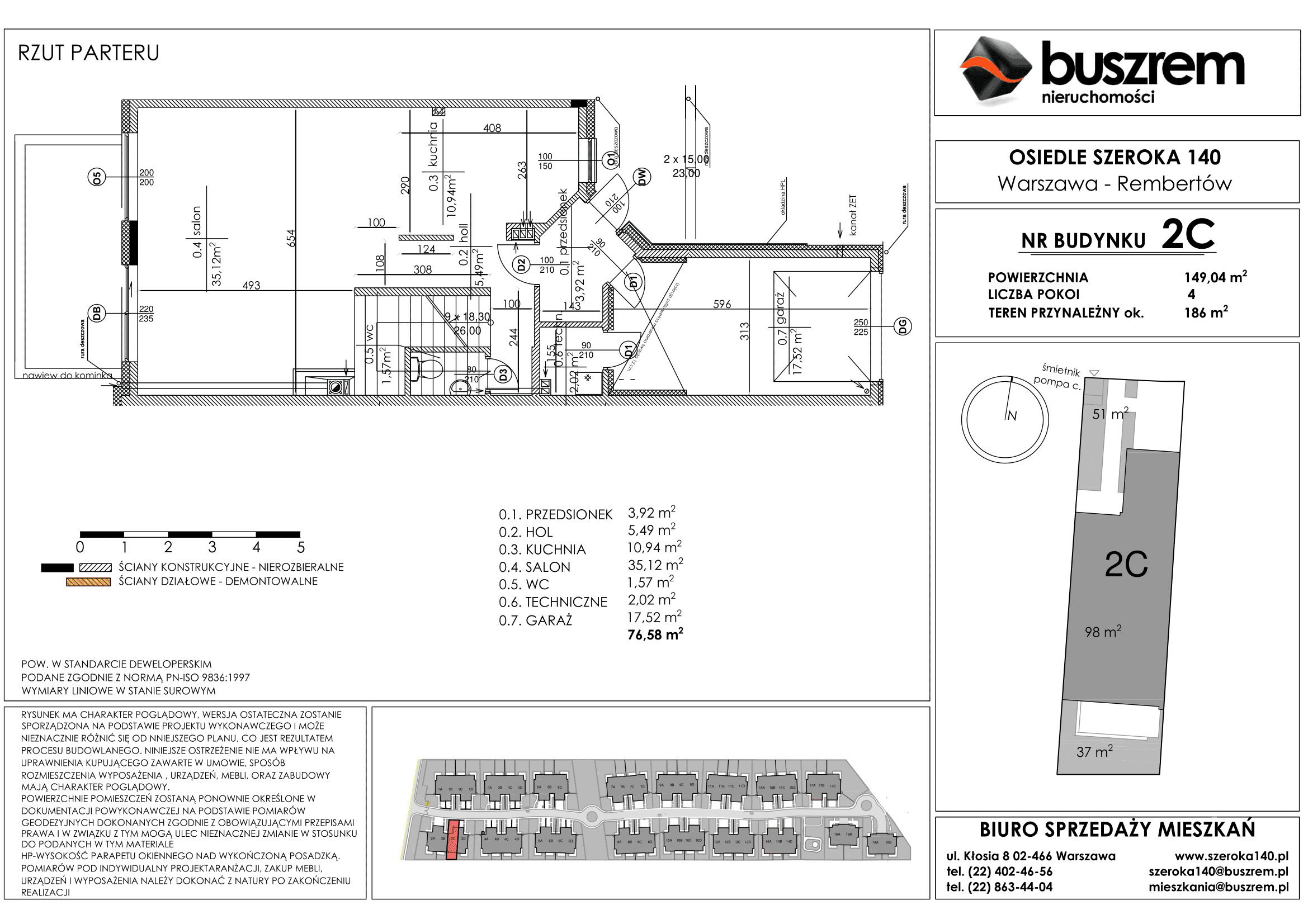 Dom 149,04 m², oferta nr 2C, Osiedle Szeroka 140, Warszawa, Rembertów, ul. Szeroka 140-idx