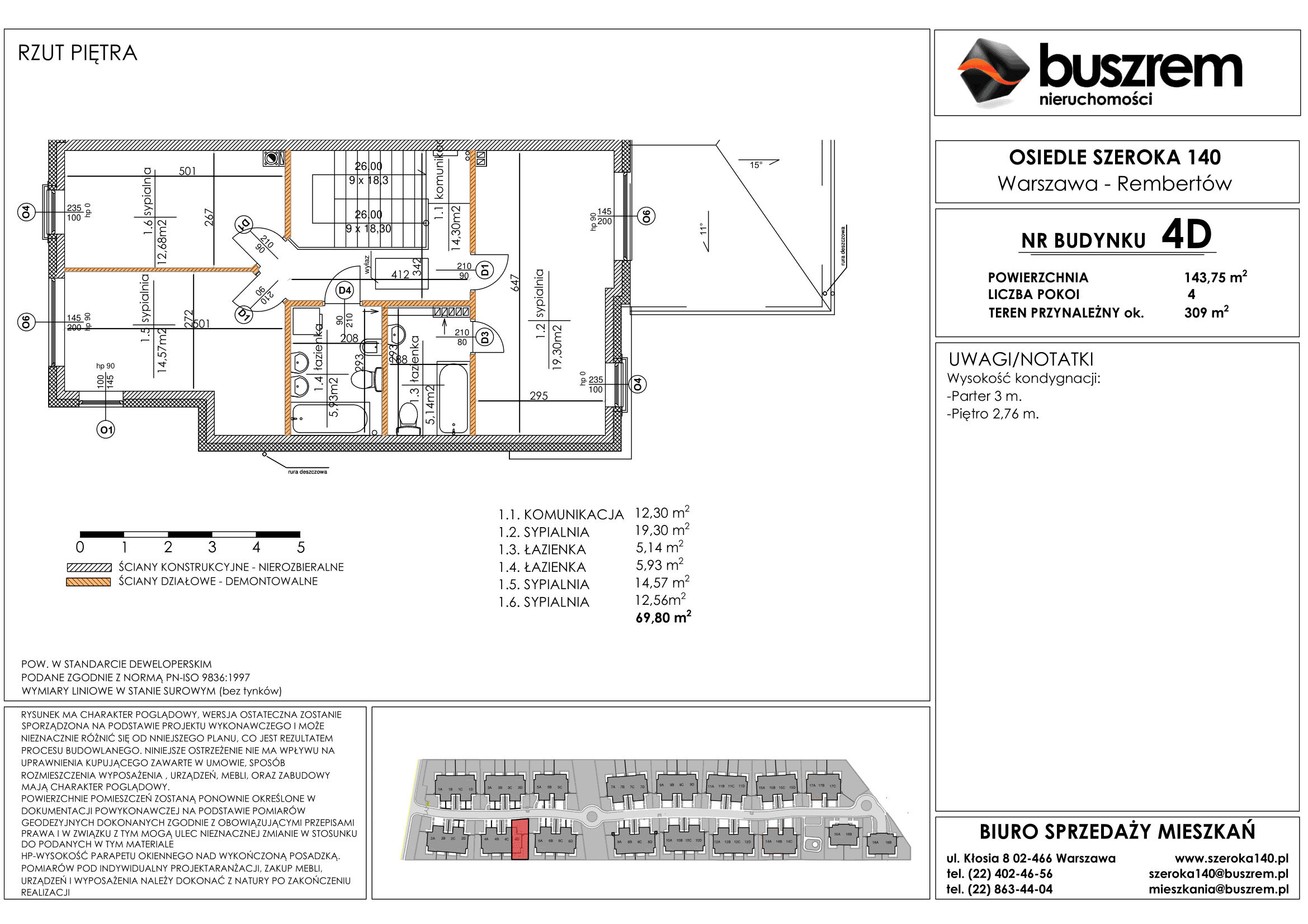 Dom 143,75 m², oferta nr 4D, Osiedle Szeroka 140, Warszawa, Rembertów, ul. Szeroka 140-idx