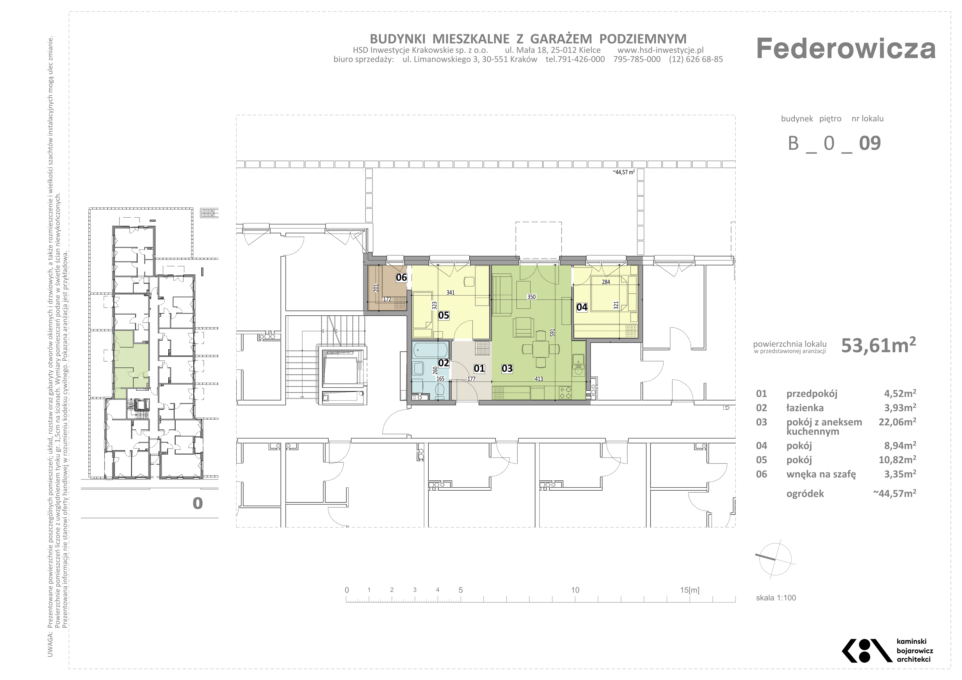 Mieszkanie 53,61 m², parter, oferta nr B/9, Federowicza – Ruczaj Park, Kraków, Dębniki, Skotniki, ul. Federowicza-idx