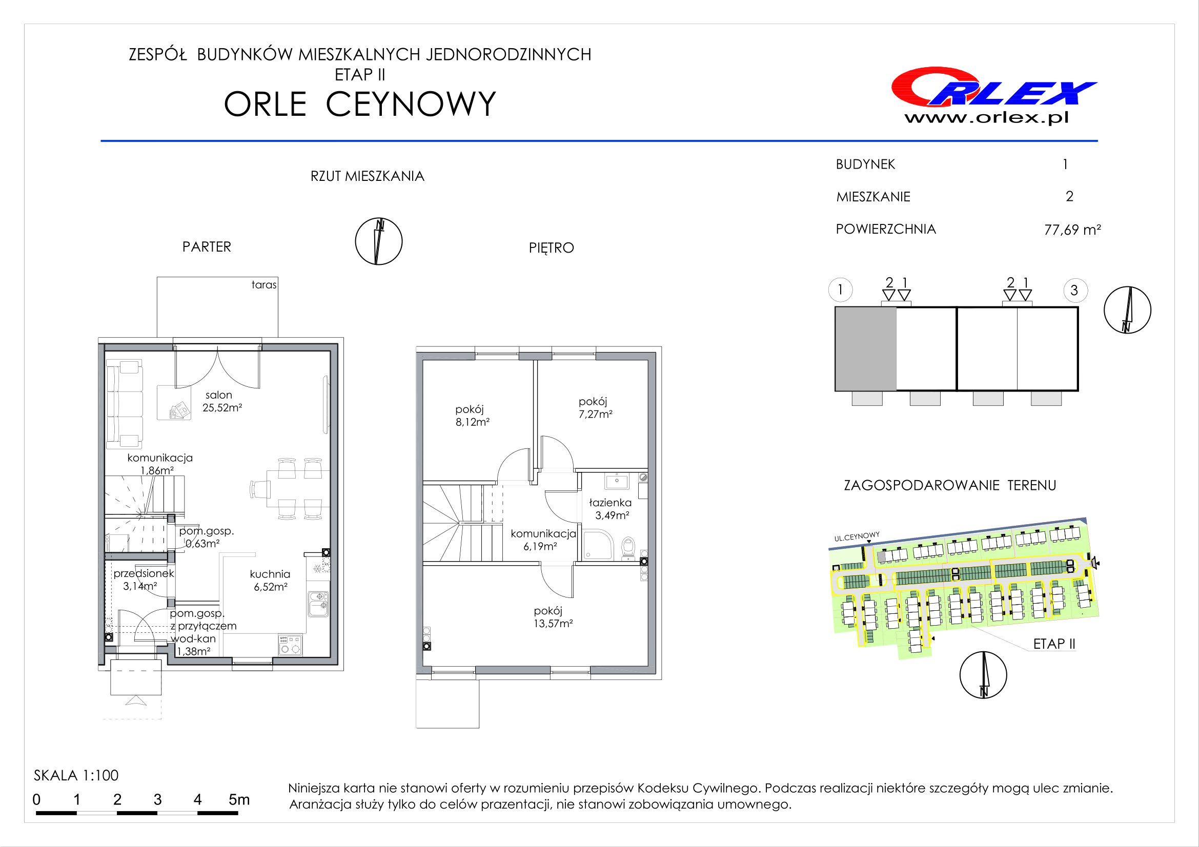 Dom 77,69 m², oferta nr 1/2, Orle, Orle, ul. Ceynowy-idx