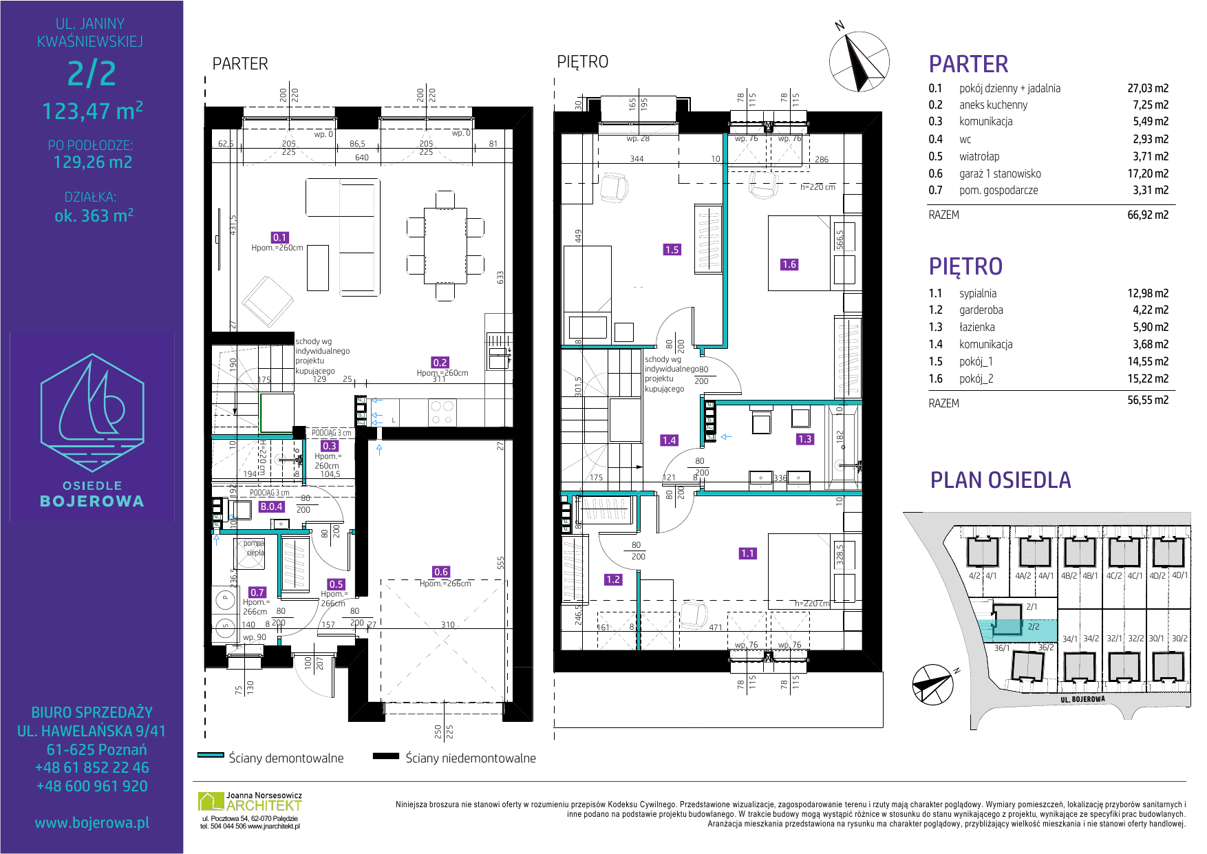 Dom 123,43 m², oferta nr 2/2., Osiedle Bojerowa, Poznań, Kiekrz, ul. Bojerowa-idx