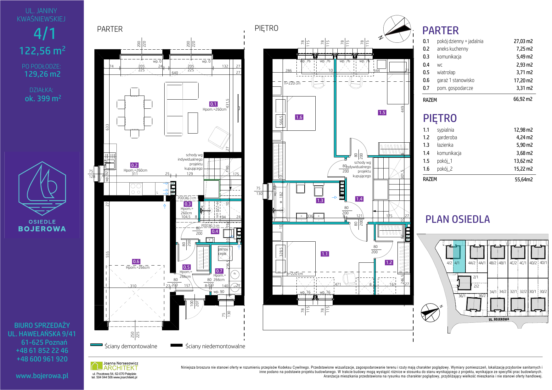 Dom 122,52 m², oferta nr 4/1., Osiedle Bojerowa, Poznań, Kiekrz, ul. Bojerowa-idx